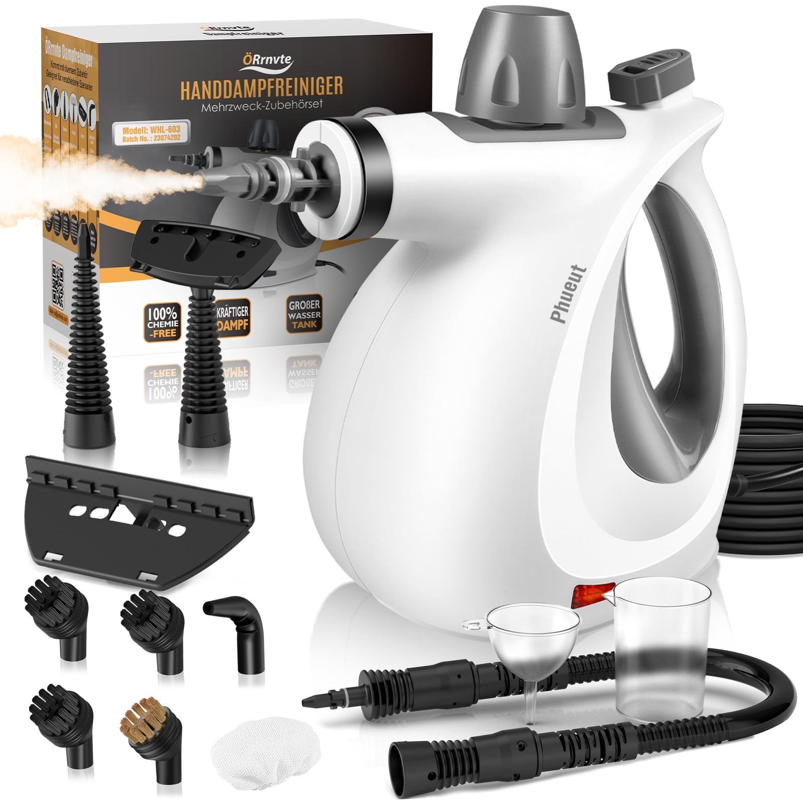 Phueutpros Steam Cleaner (STN-603), 1050W Power, High Temperature and Pressure, 12 Attachments Sets, Steamer for Tiles, Windows, and Sofas