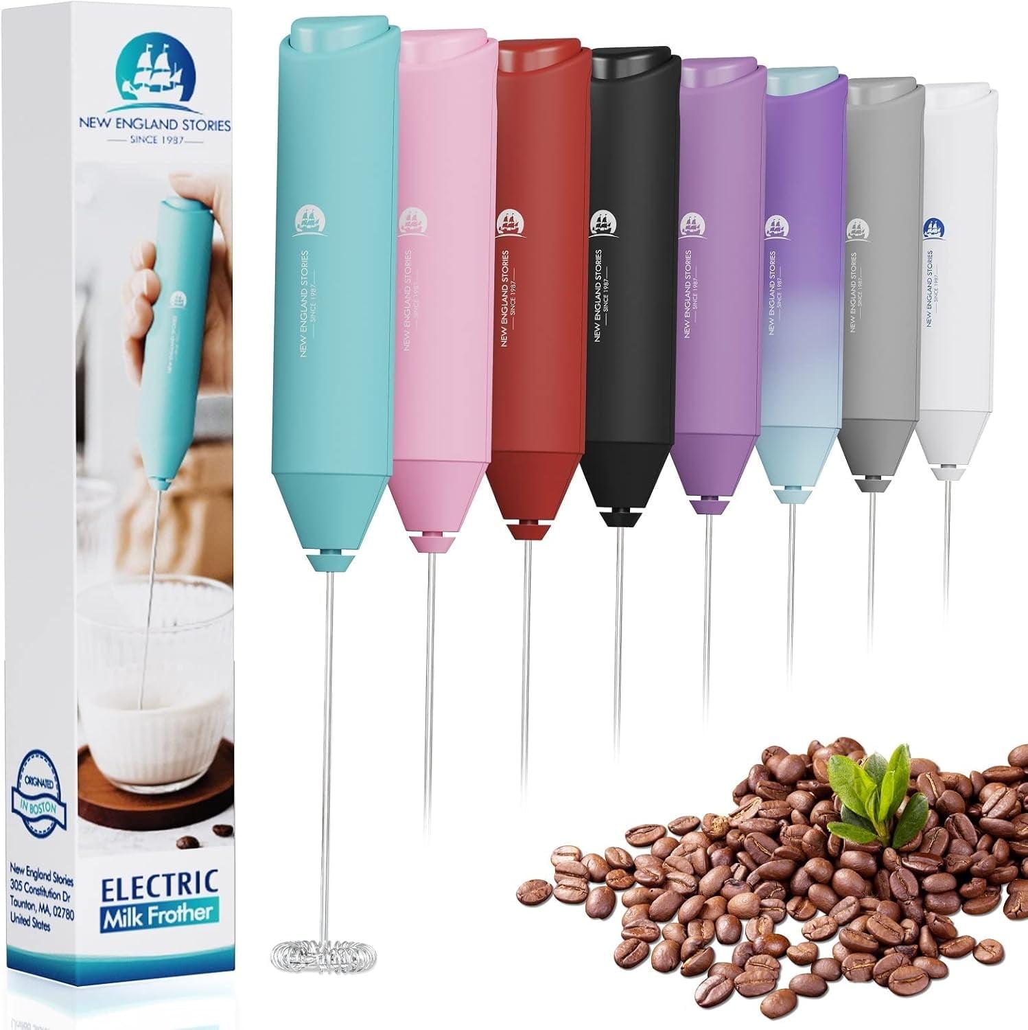 New England Stories Powerful Handheld Milk Frother & Foam Maker – Mini Whisk Drink Mixer For Coffee, Cappuccino, Latte, Matcha, Hot Chocolate (no Stand, Galaxy)