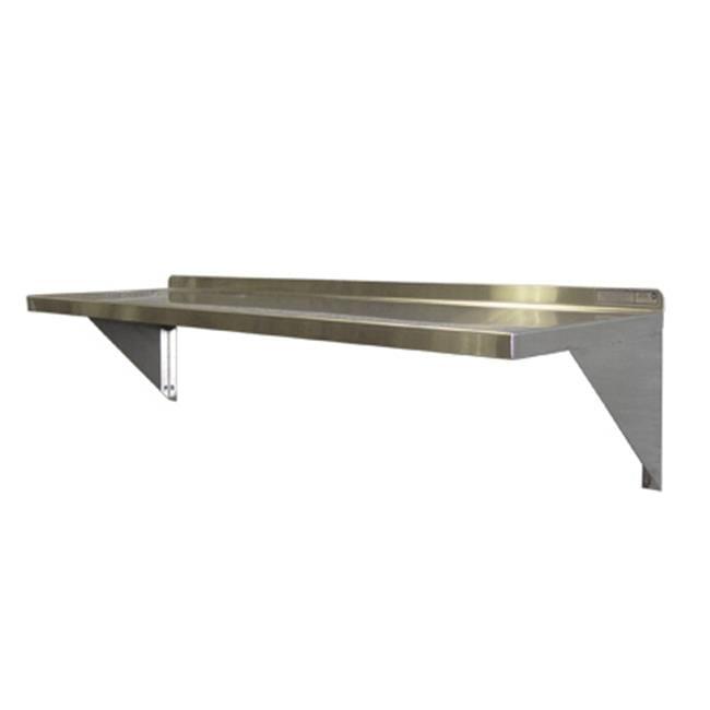 Prairie View 60'' Silver Aluminum Wall Mounted Shelf