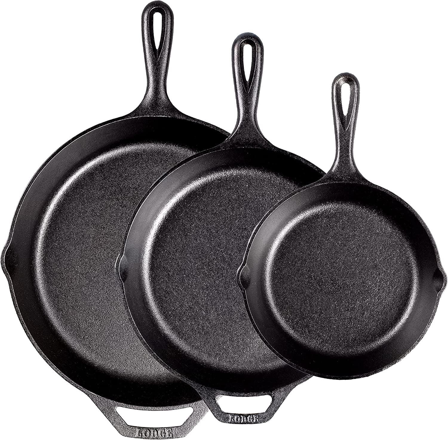 Lodge Cast Iron 3 Piece Seasoned Skillet Set