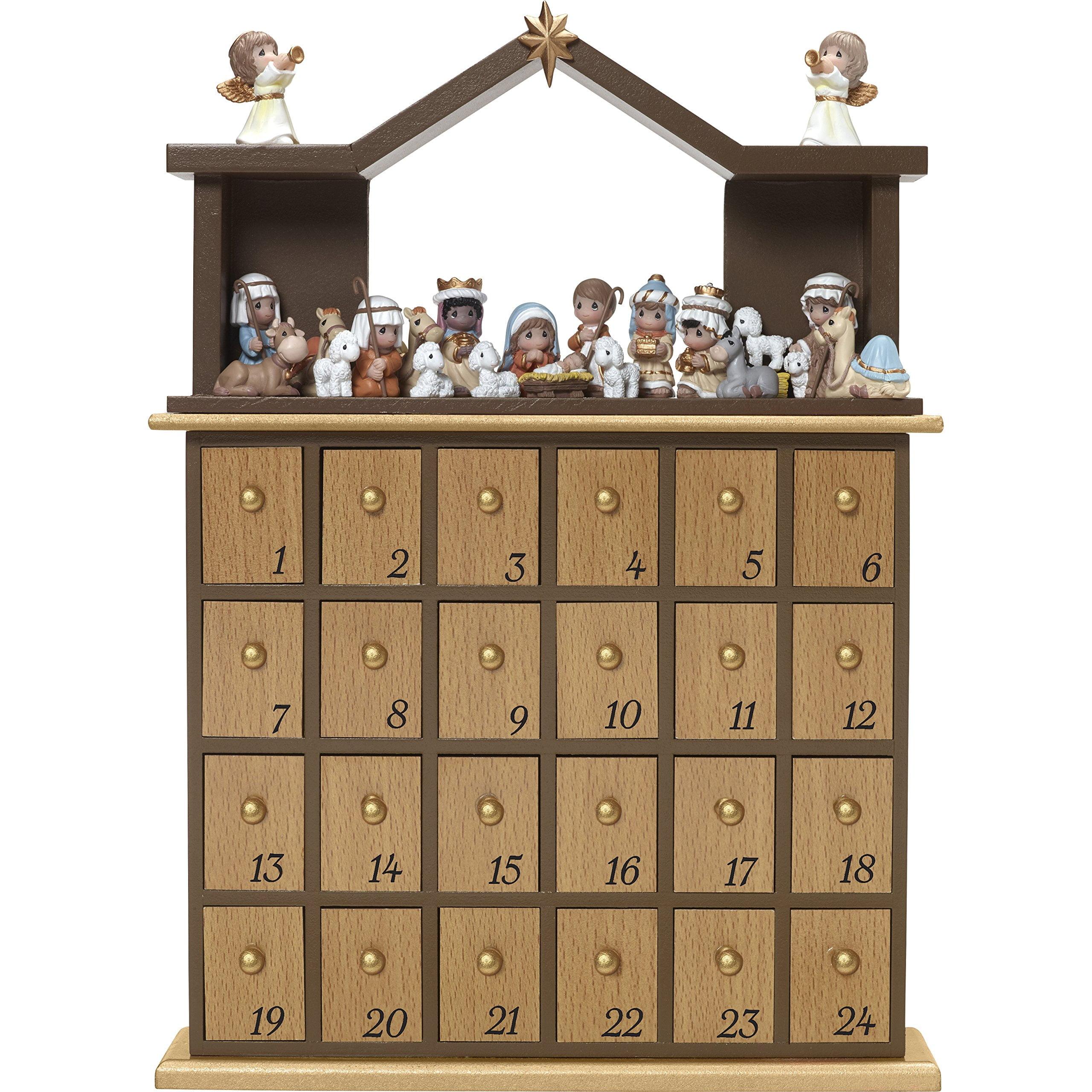 Precious Moments" O Come Let Us Adore Him Nativity Advent Calendar (Set of 26), Multicolor