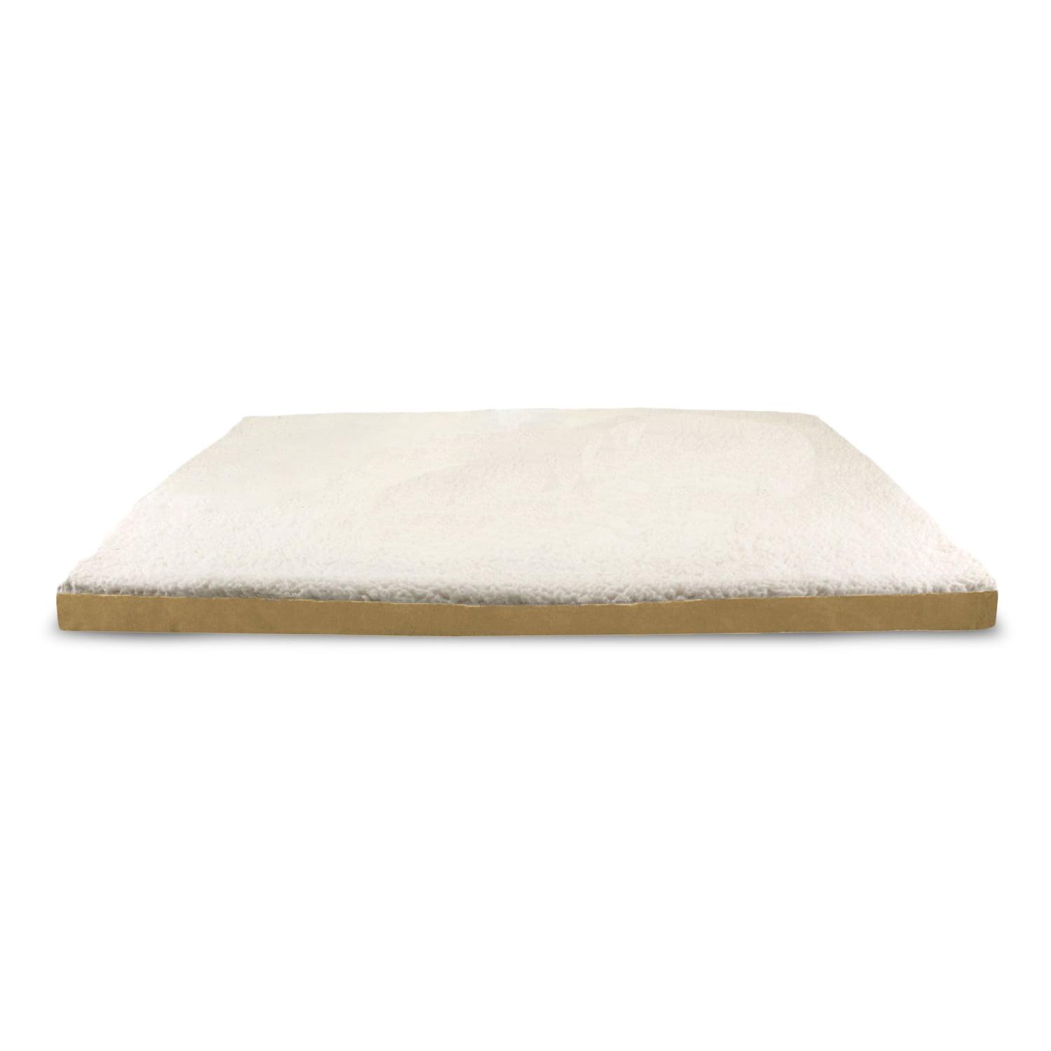 Precious Tails Faux Shearling Crate Mat Bed for Dogs - Camel - S