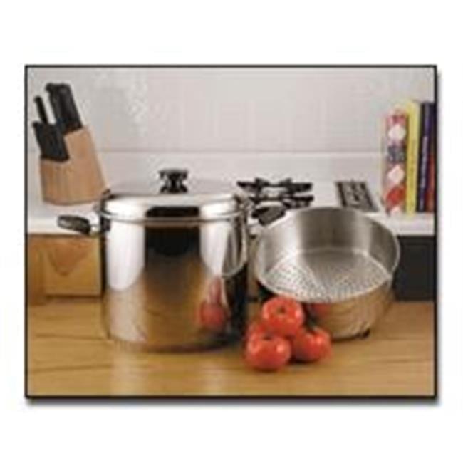 24-Quart Stainless Steel Waterless Stockpot with Deep Steamer Basket