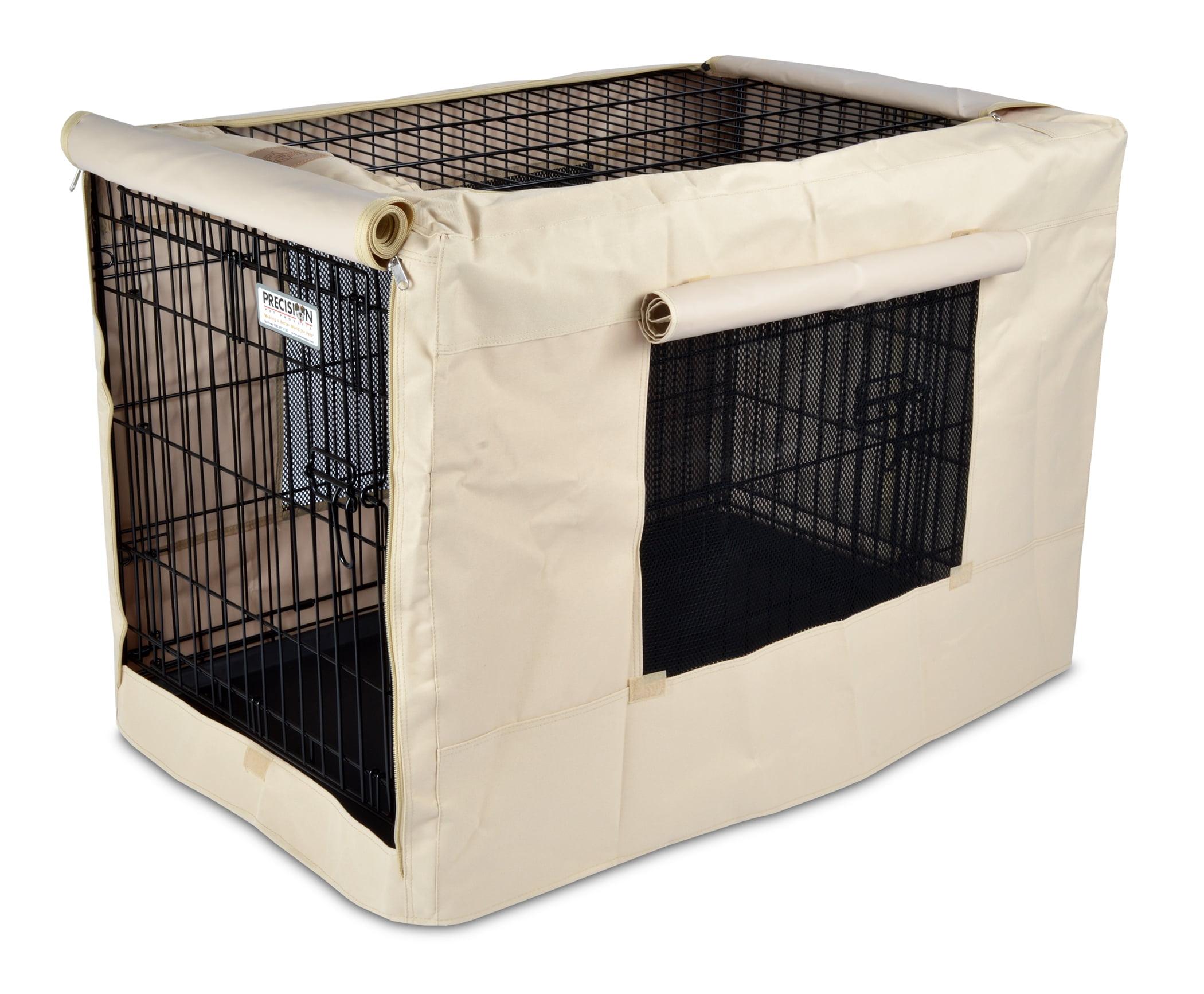 Tan Heavy-Duty Nylon Dog Crate Cover for Small Breeds