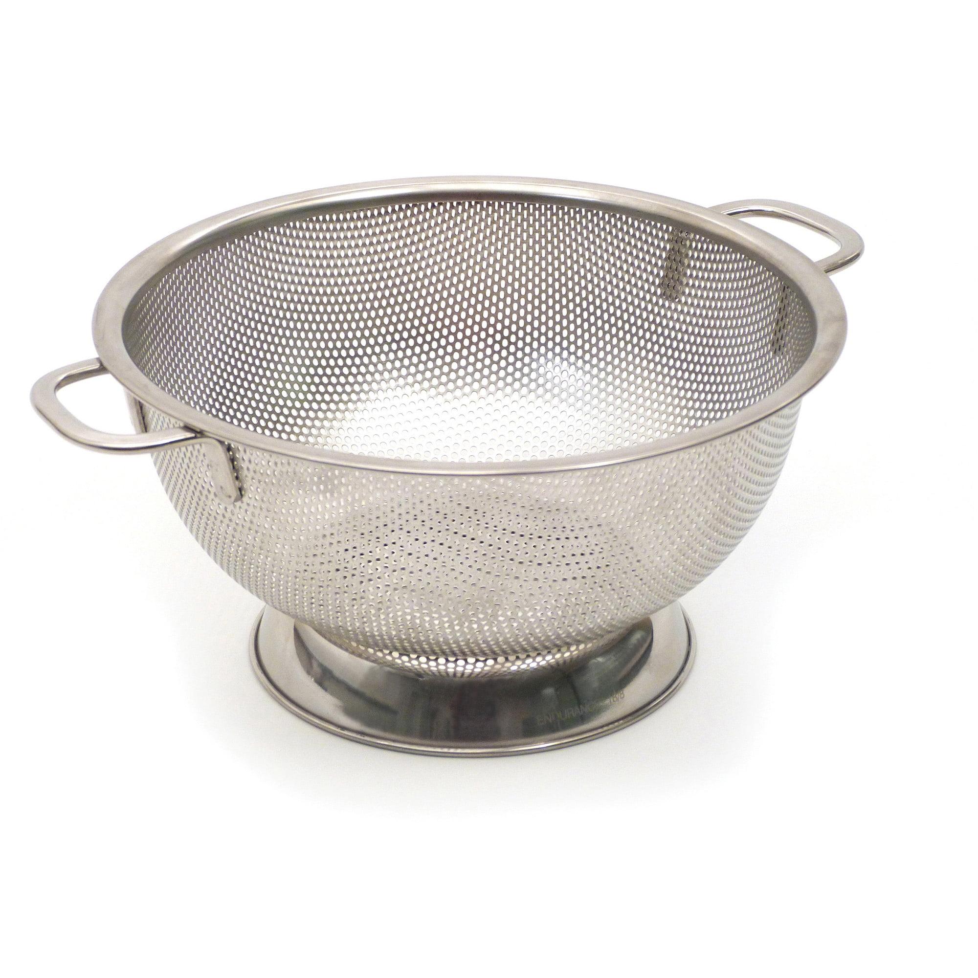 ZAWkirJ Endurance Kitchen Collection Colander Strainer, 3 Quart, Pierced Stainless Steel