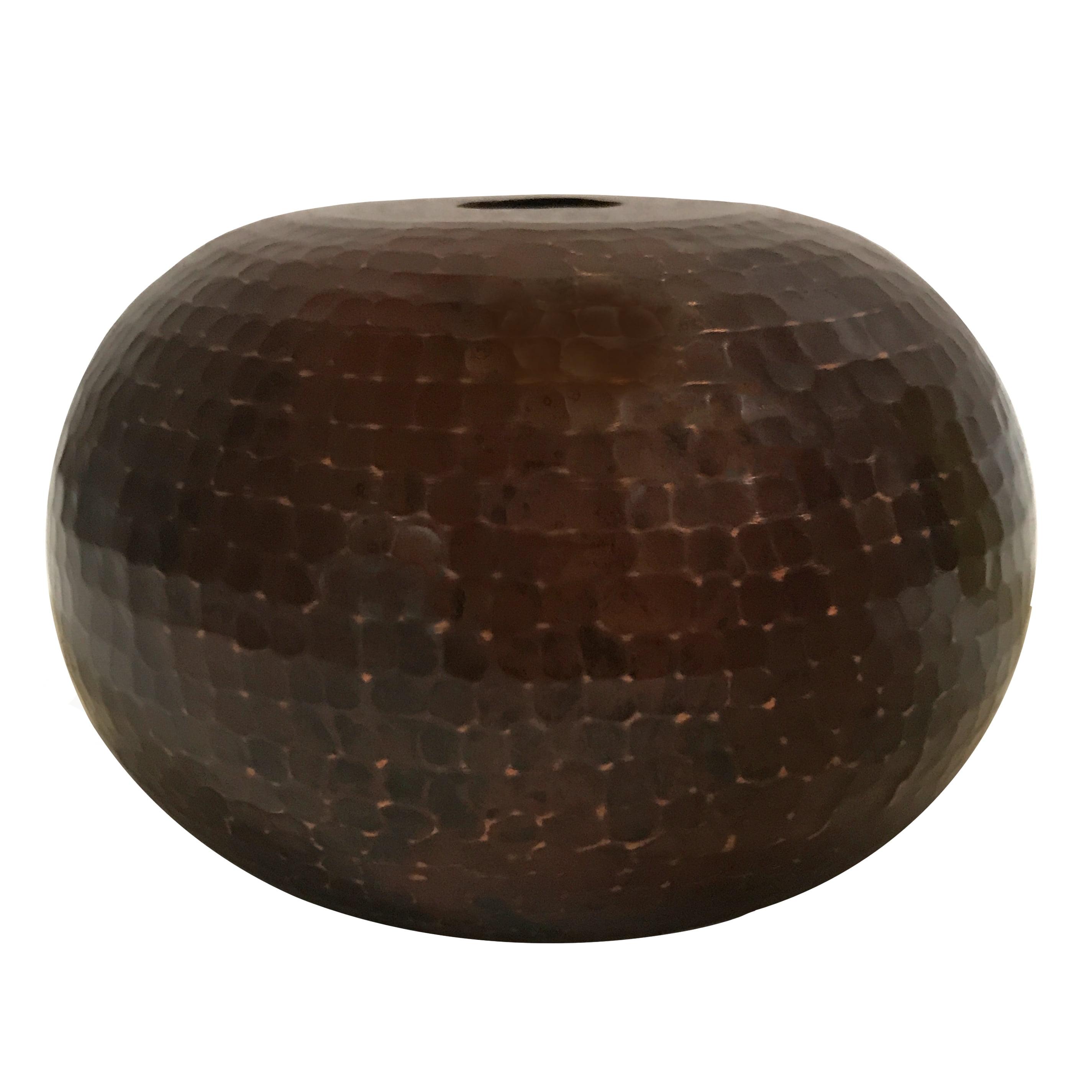 Hammered Copper 7-inch Globe Pendant Light Shade in Oil Rubbed Bronze