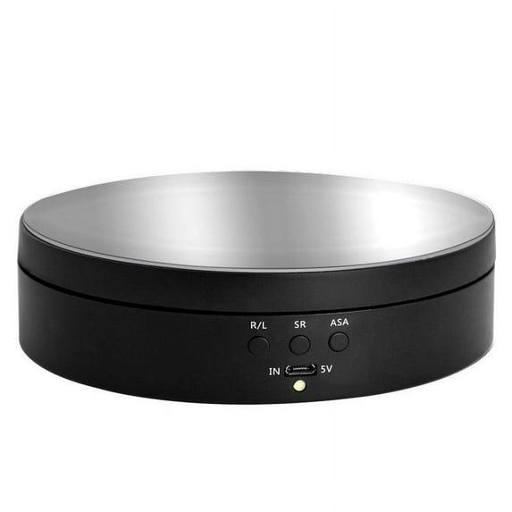 Black and Silver 5.43 Inch Motorized Rotating Display Stand