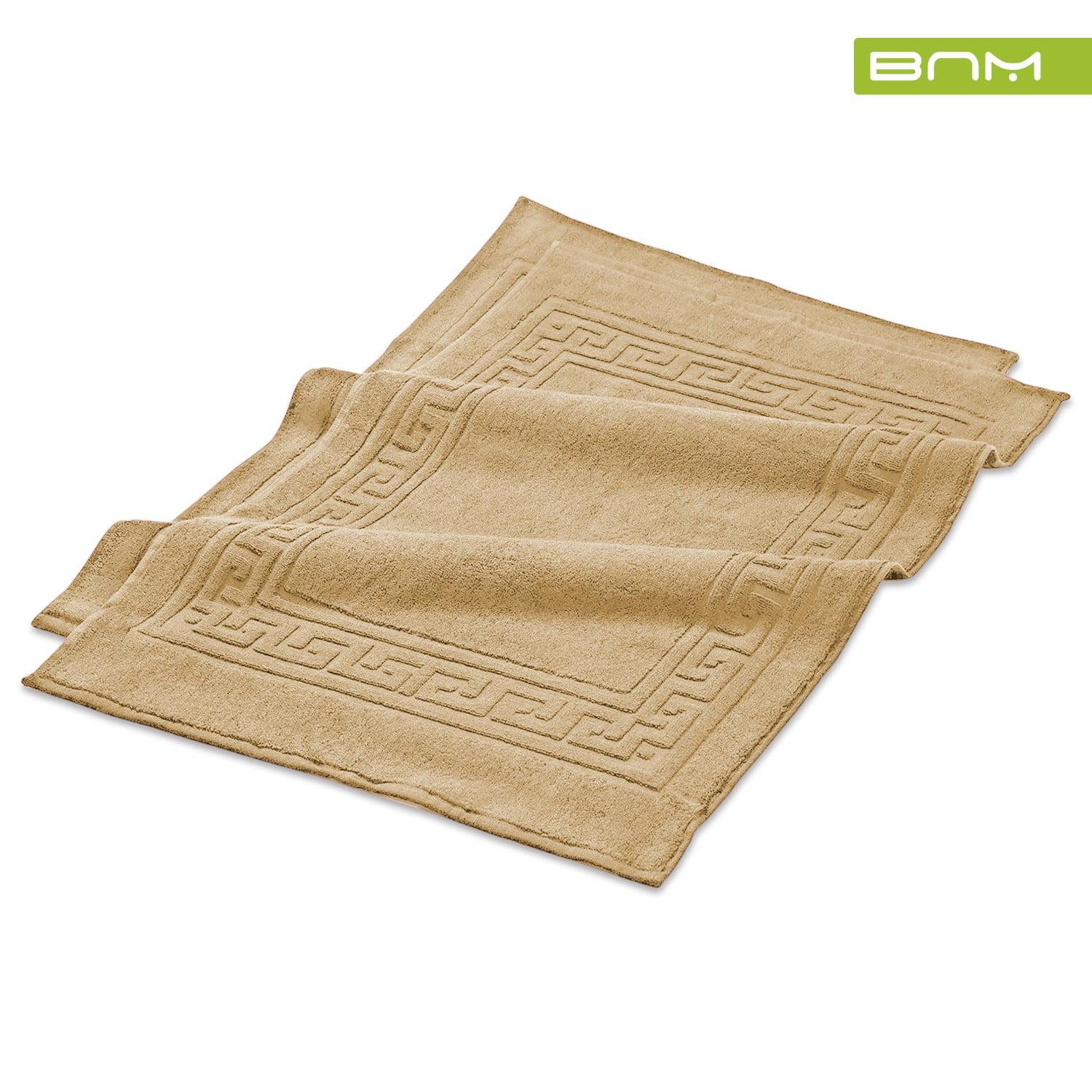 Modern Absorbent Bath Mat (Set of 2), 22" x 35", Toast - Blue Nile Mills
