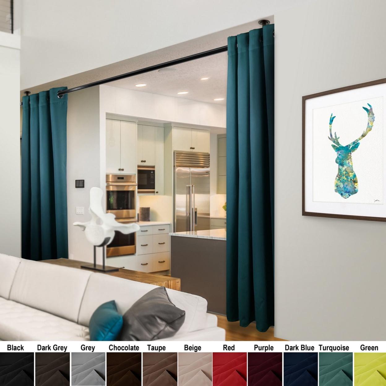 Premium Heavy Duty Room Divider Curtain / Patio Curtain with Grommet 1 Panel - Turquoise 150" x 108"