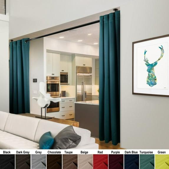 Premium Heavy Duty Room Divider Curtain / Patio Curtain with Grommet 1 Panel - Turquoise 150" x 108"