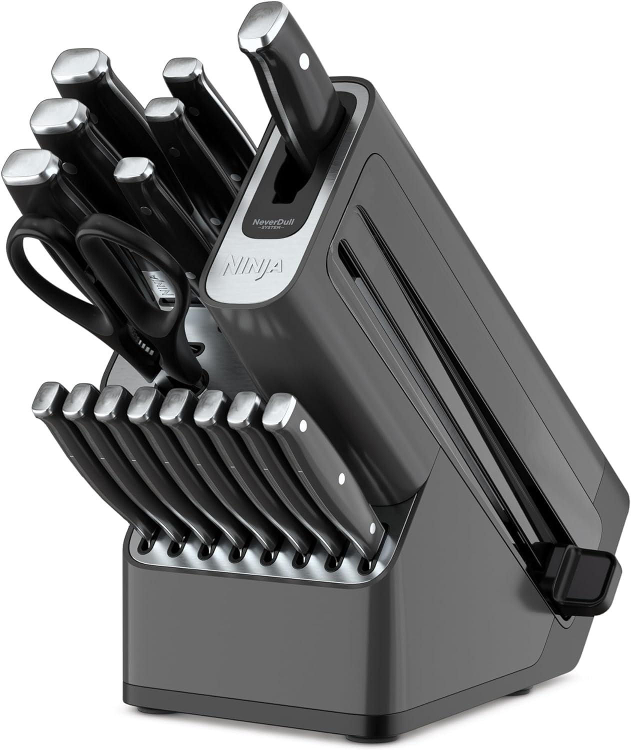 Ninja Ninja® Foodi® NeverDull 17-Piece Premium Knife System, Knife Block Set with Built-in Sharpener