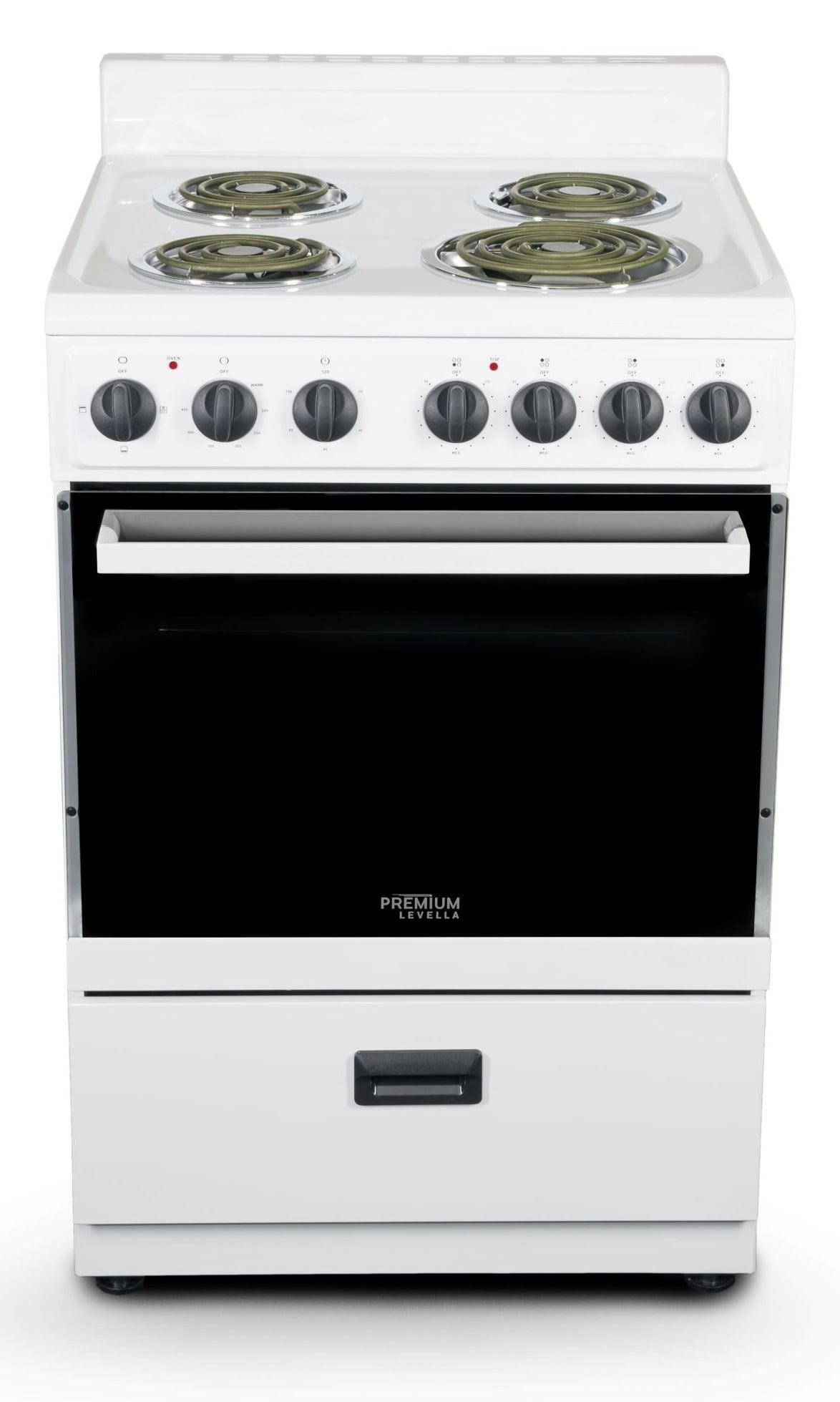 Premium Levella 24" 2.7 Cubic Feet Smart Electric Free Standing Range with 4 Burners