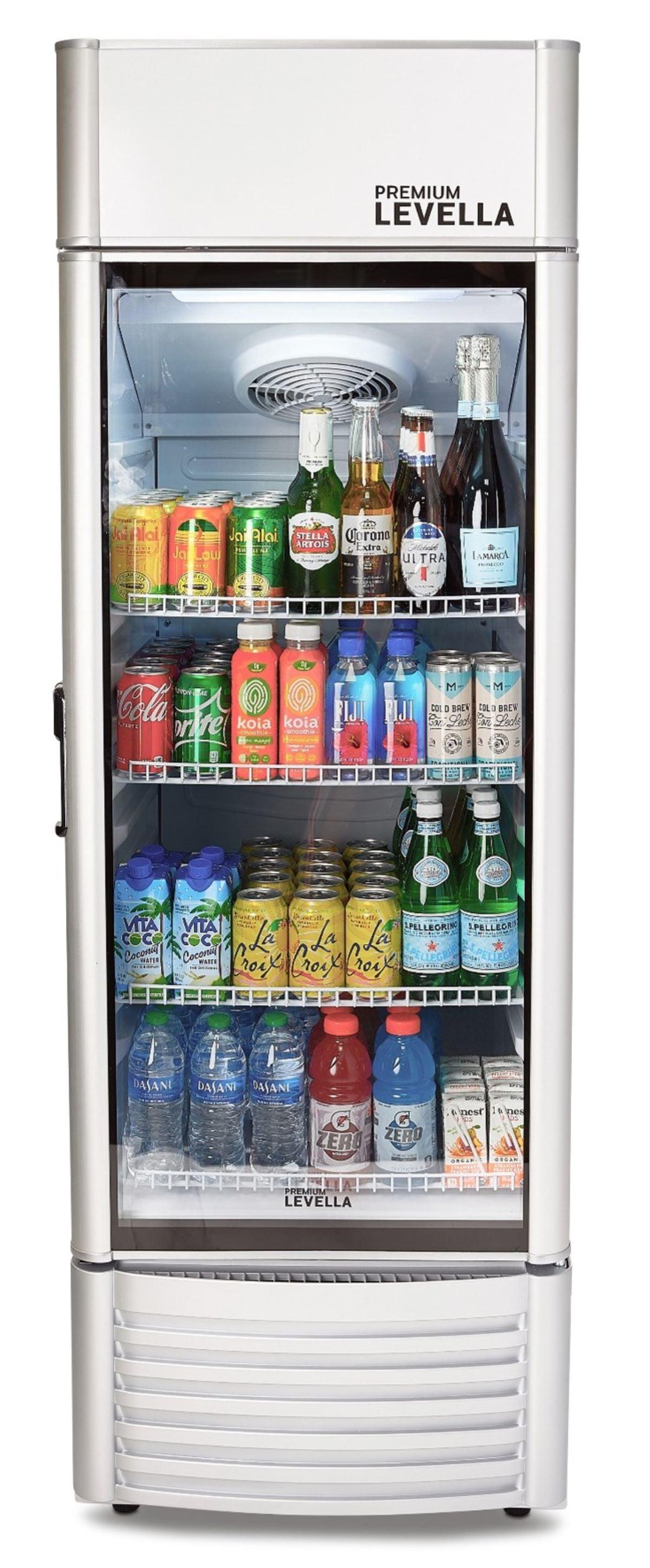 Silver 9.0 cu ft Commercial Beverage Cooler with Glass Door