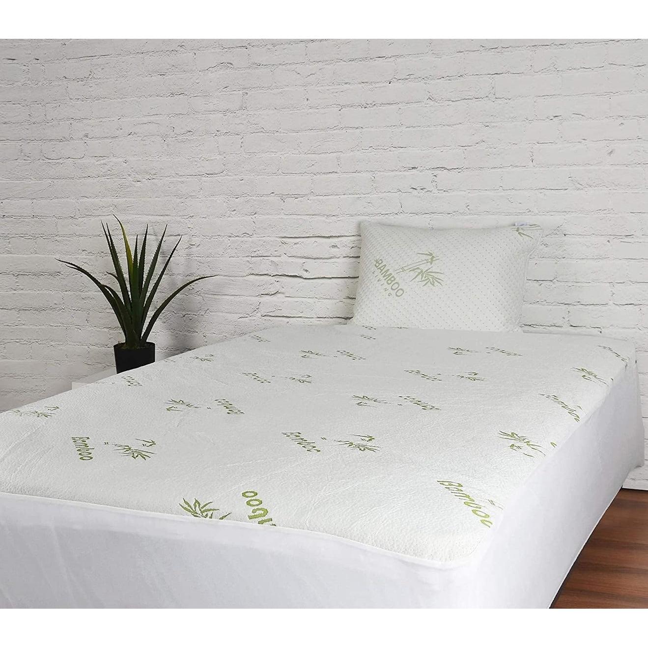 King White Bamboo Waterproof Mattress Protector