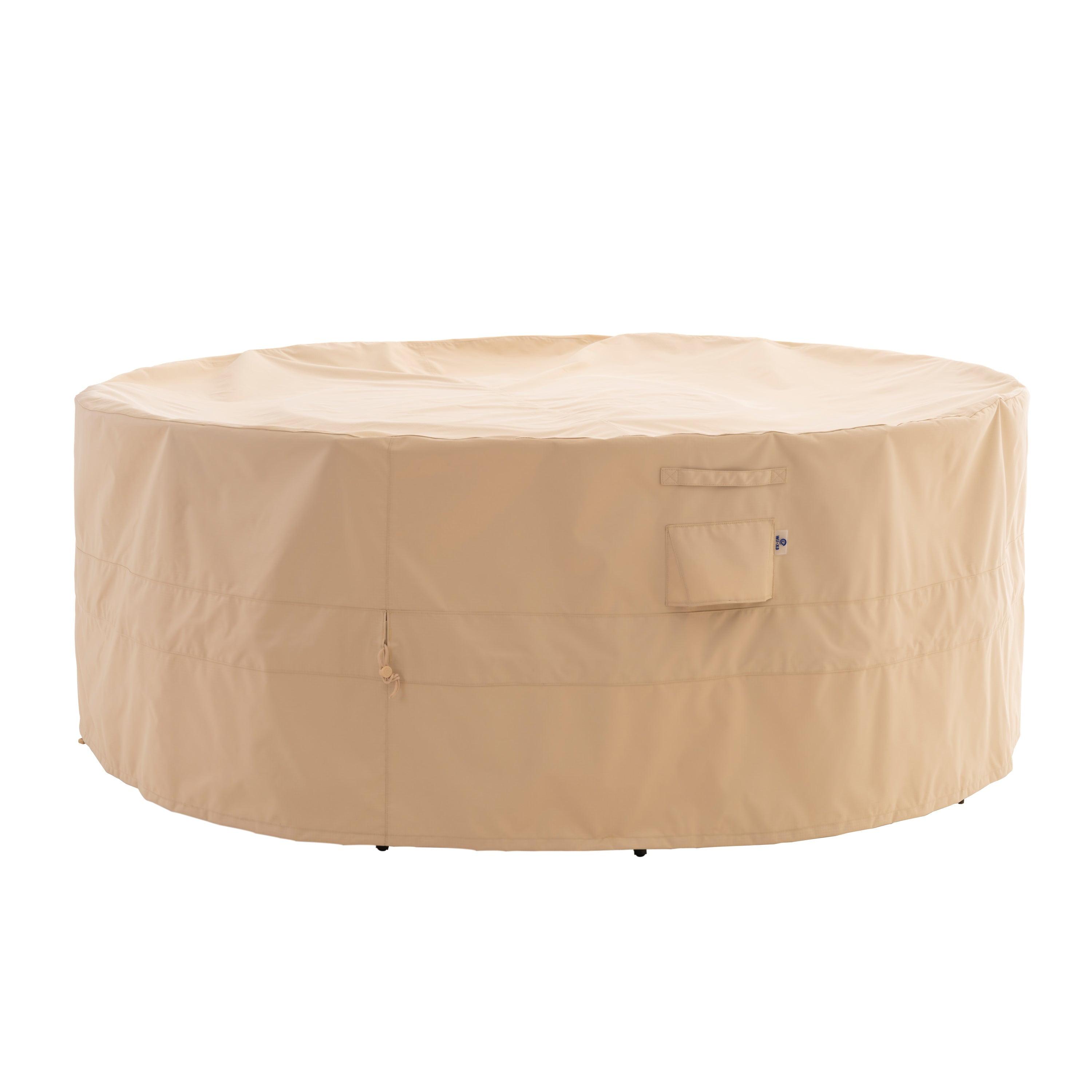 Premium Waterproof Outdoor Patio Round Table Cover: Latest Rip-Stop Fabric, 3-Year Warranty