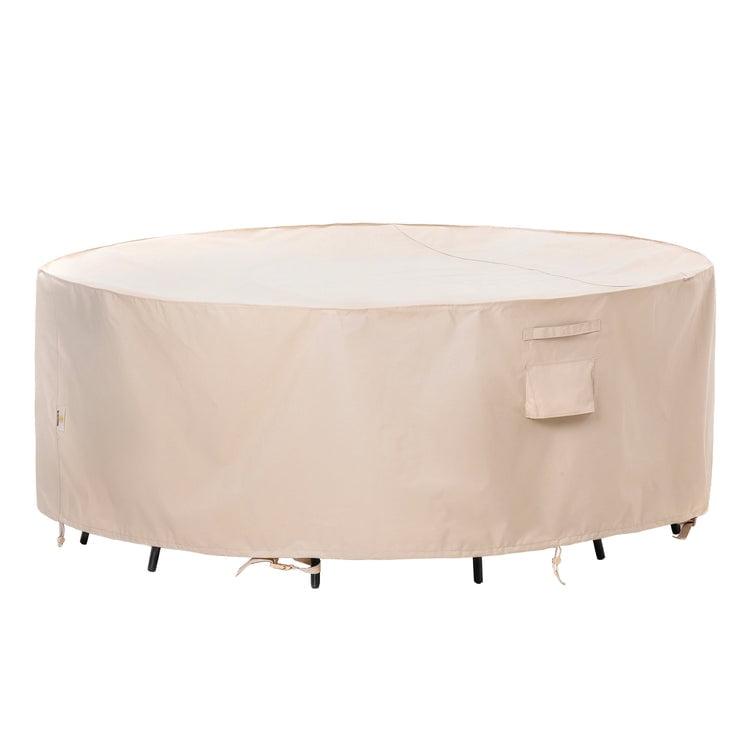 Premium Waterproof Outdoor Patio Round Table Cover: Latest Rip-Stop Fabric, 3-Year Warranty