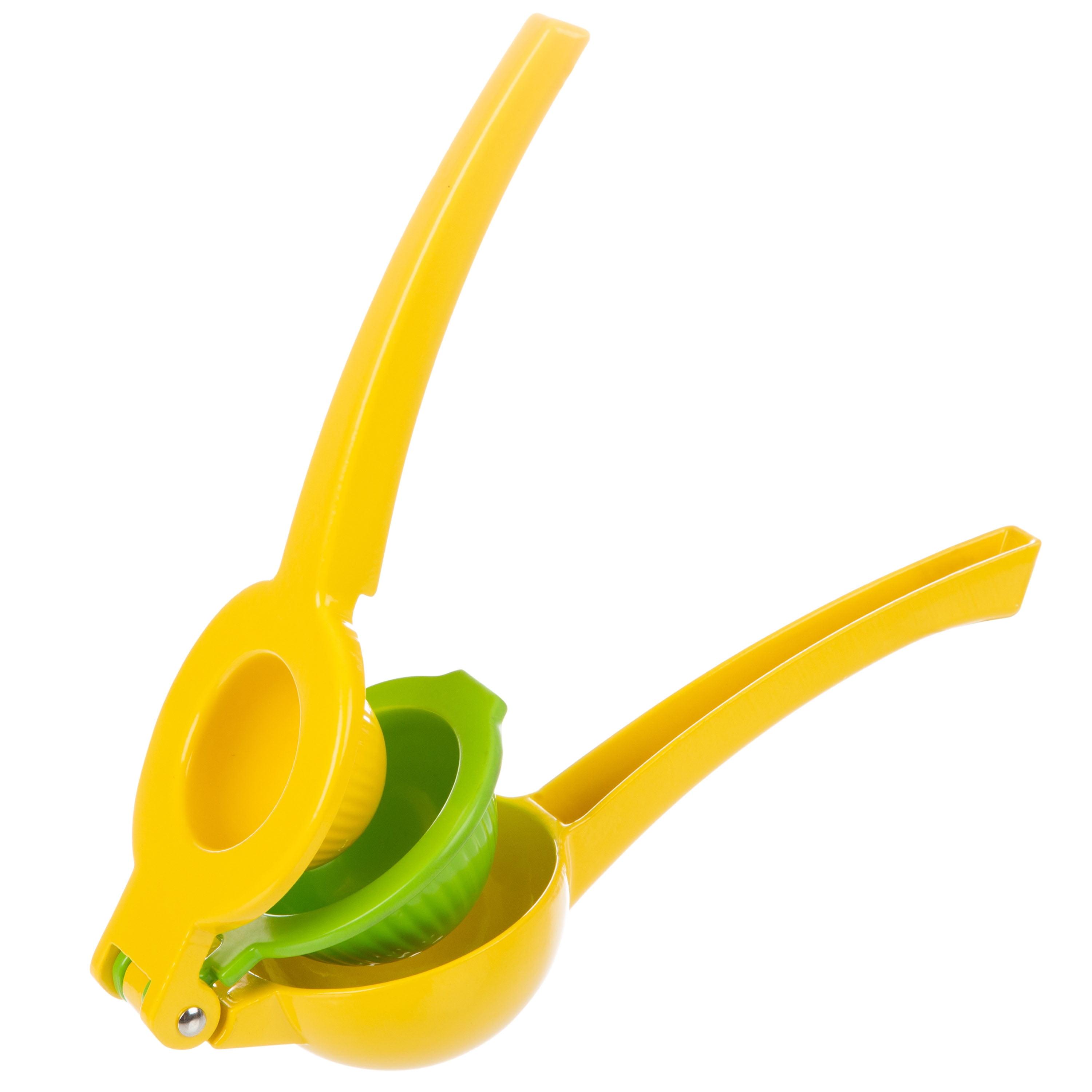 Yellow and Green Aluminum Citrus Juicer with Seed Filter