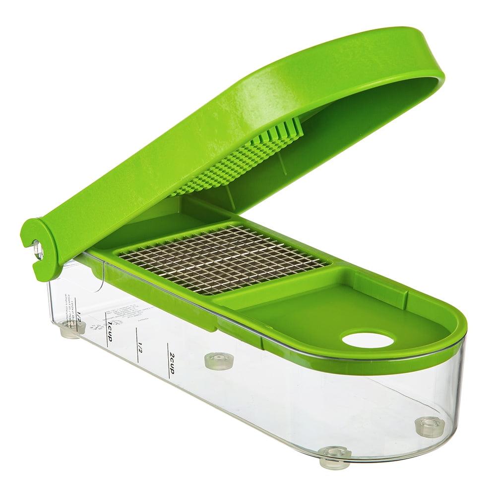 Prepworks Onion Chopper Green: Manual Vegetable Dicer, Dishwasher-Safe, ABS & Stainless Steel