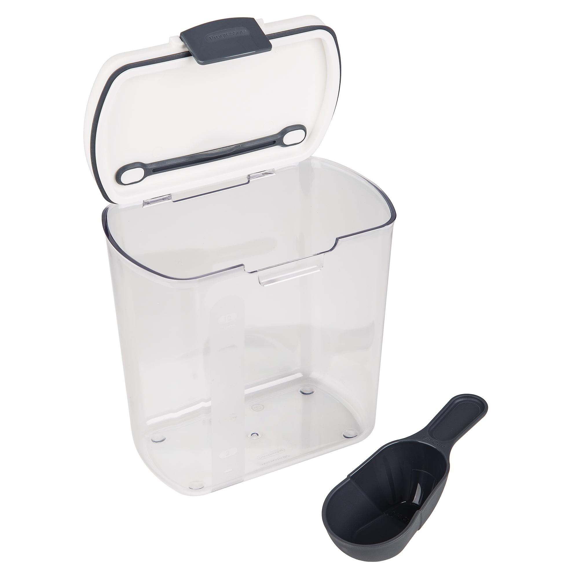 Clear Plastic 2.5-Quart Grain Storage Container with Flip Top Lid