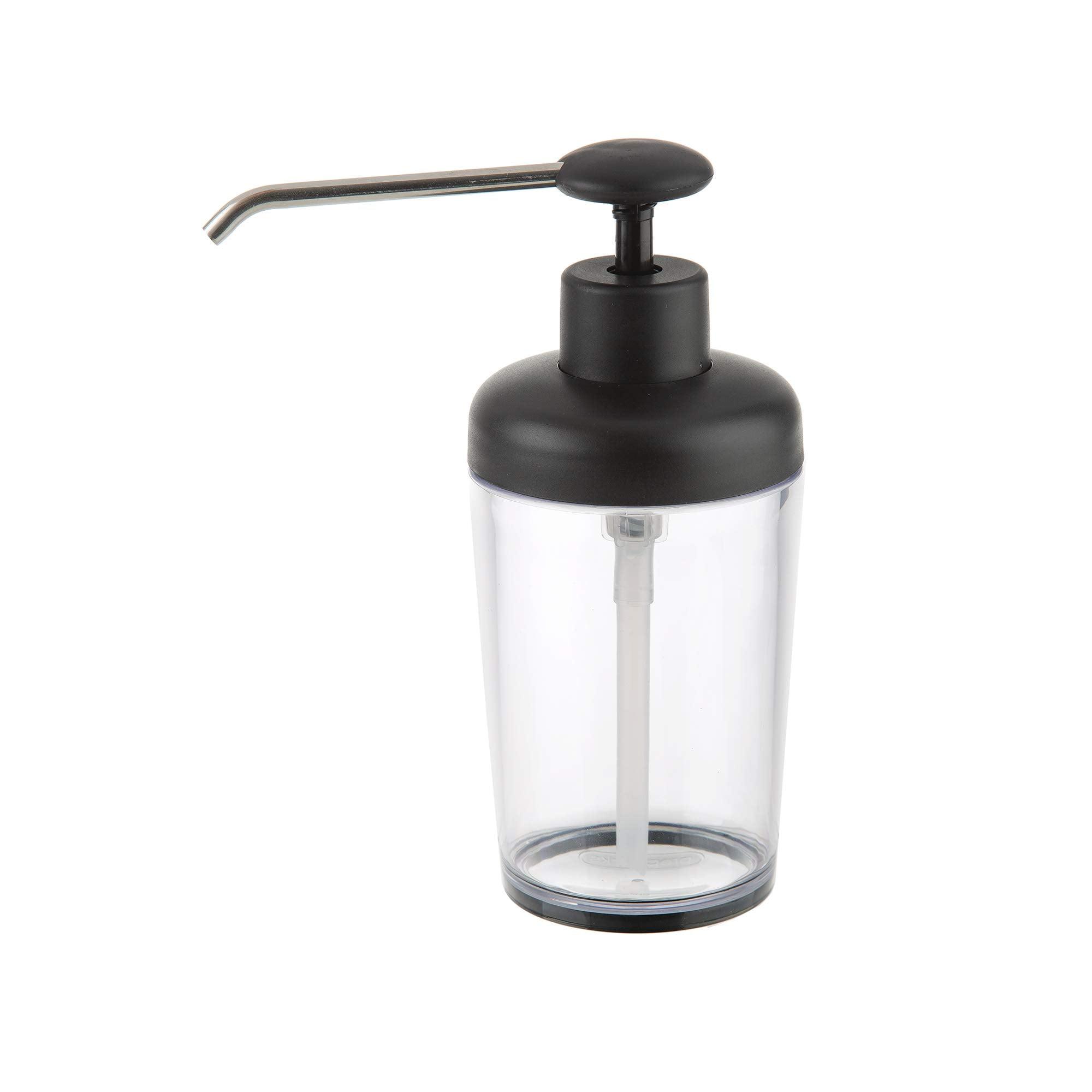 Clear and Black 14 Ounce Soap Pump Dispenser