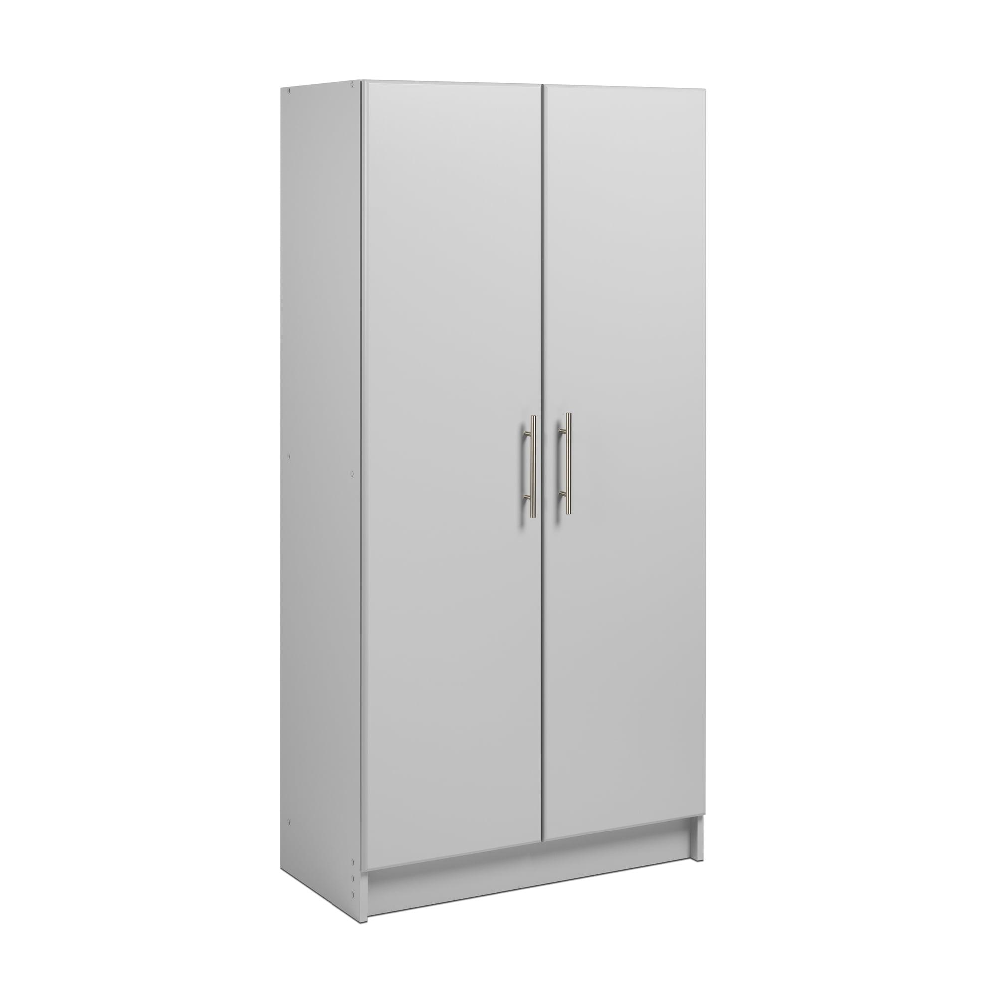 Sophisticated Gray 60" Freestanding Cabinet with Adjustable Shelves