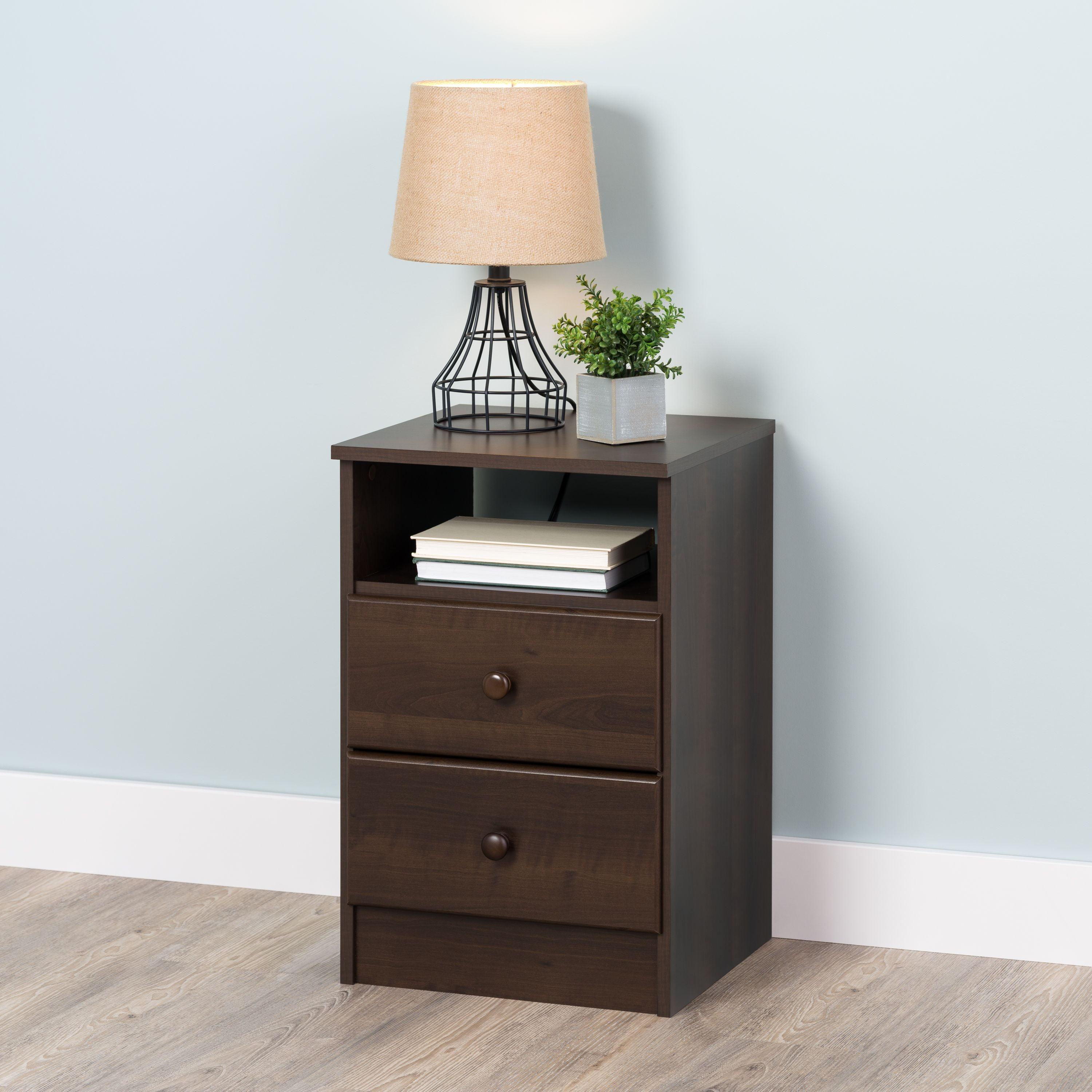 Astrid 2 Drawer Nightstand Espresso Brown - Prepac