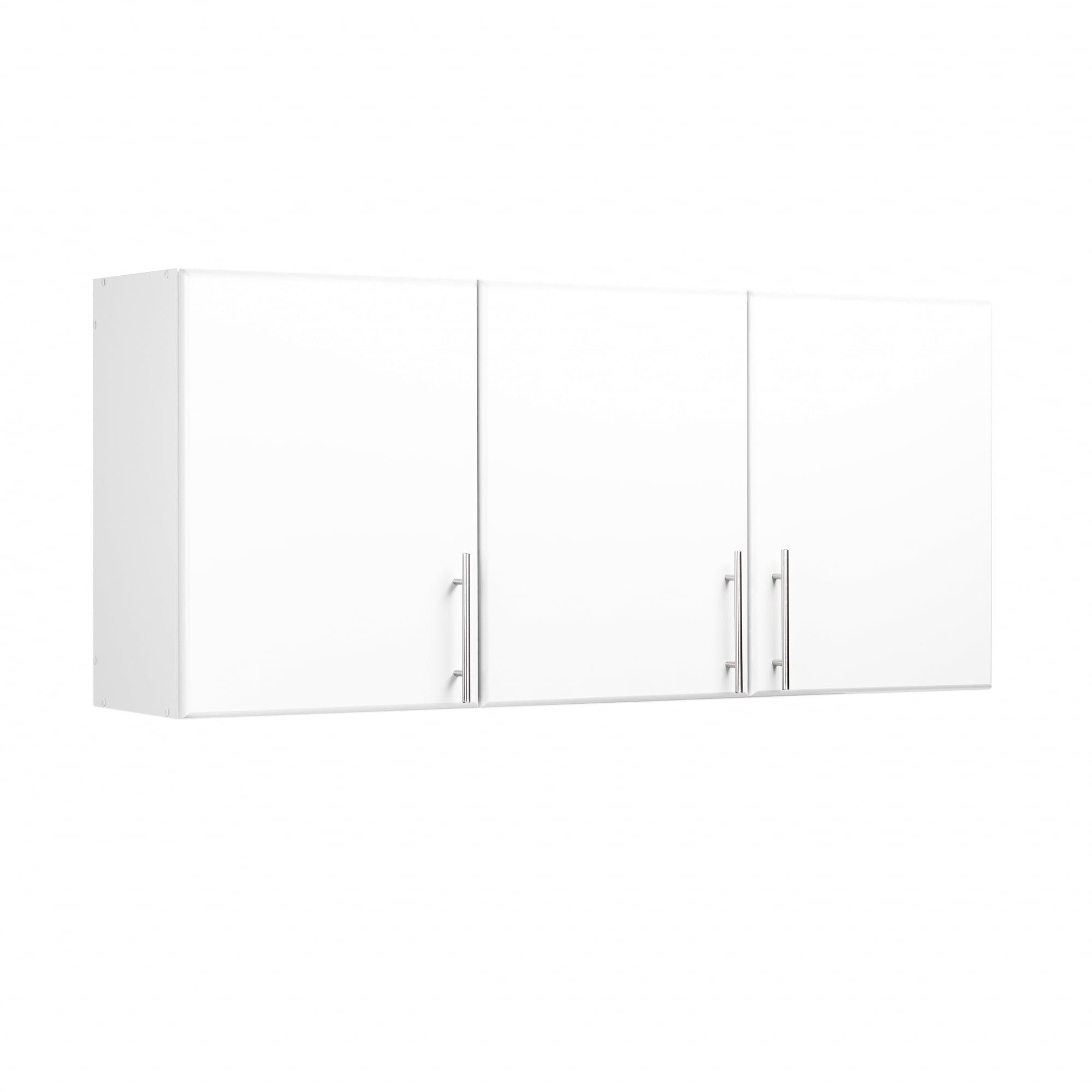 Elite 59'' White 3-Door Adjustable Shelf Bathroom Wall Cabinet