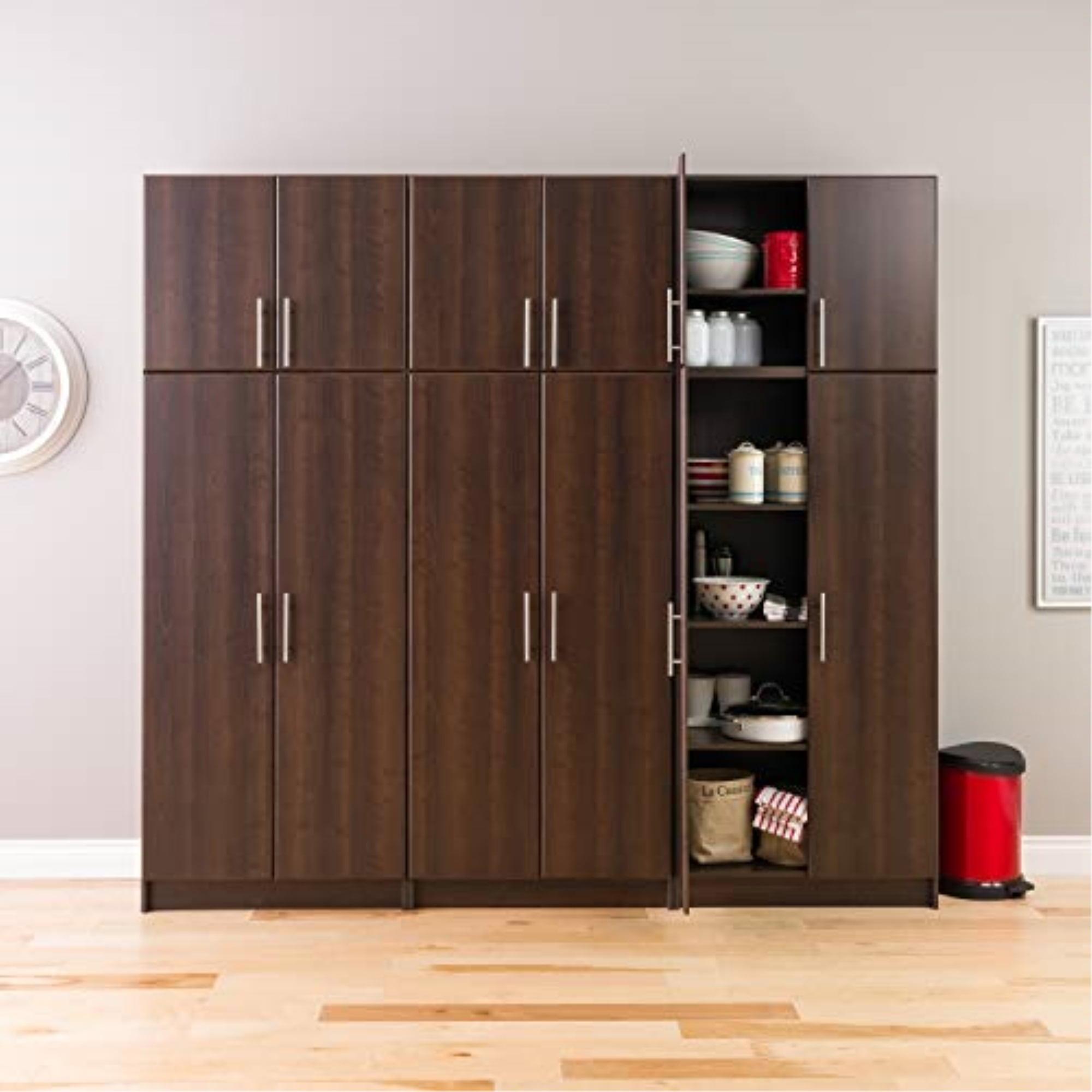 Espresso Freestanding Cabinet with Adjustable Shelving