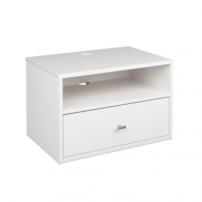 Floating 1 Drawer Nightstand with Open Shelf - Prepac