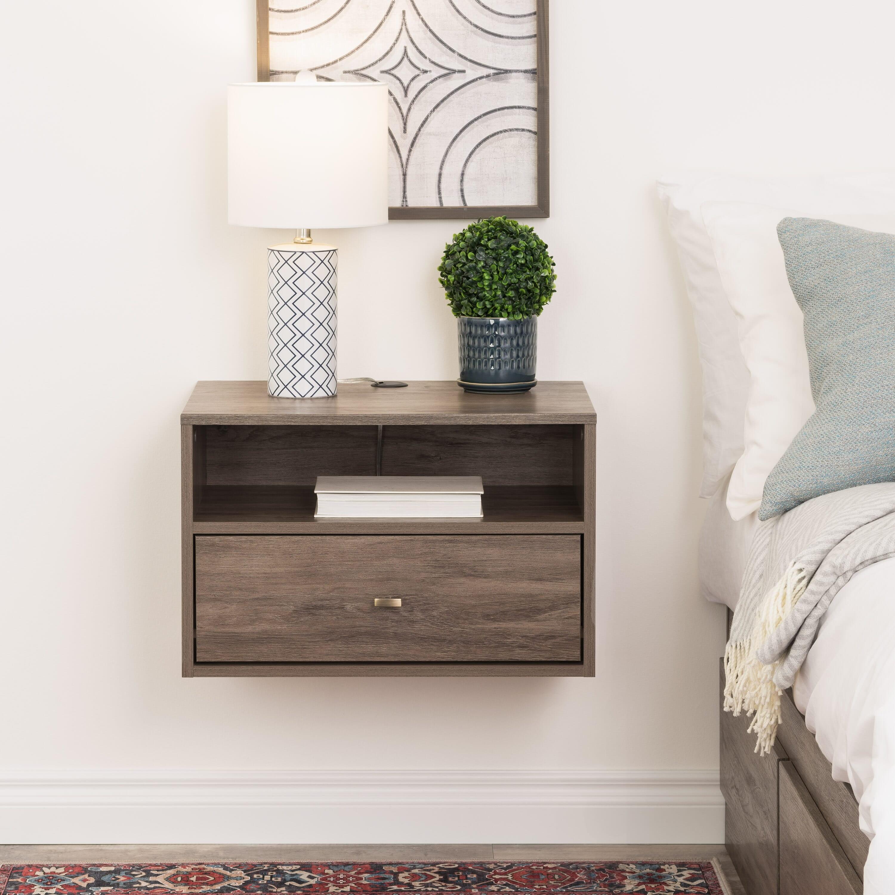 Floating 1 Drawer Nightstand with Open Shelf - Prepac