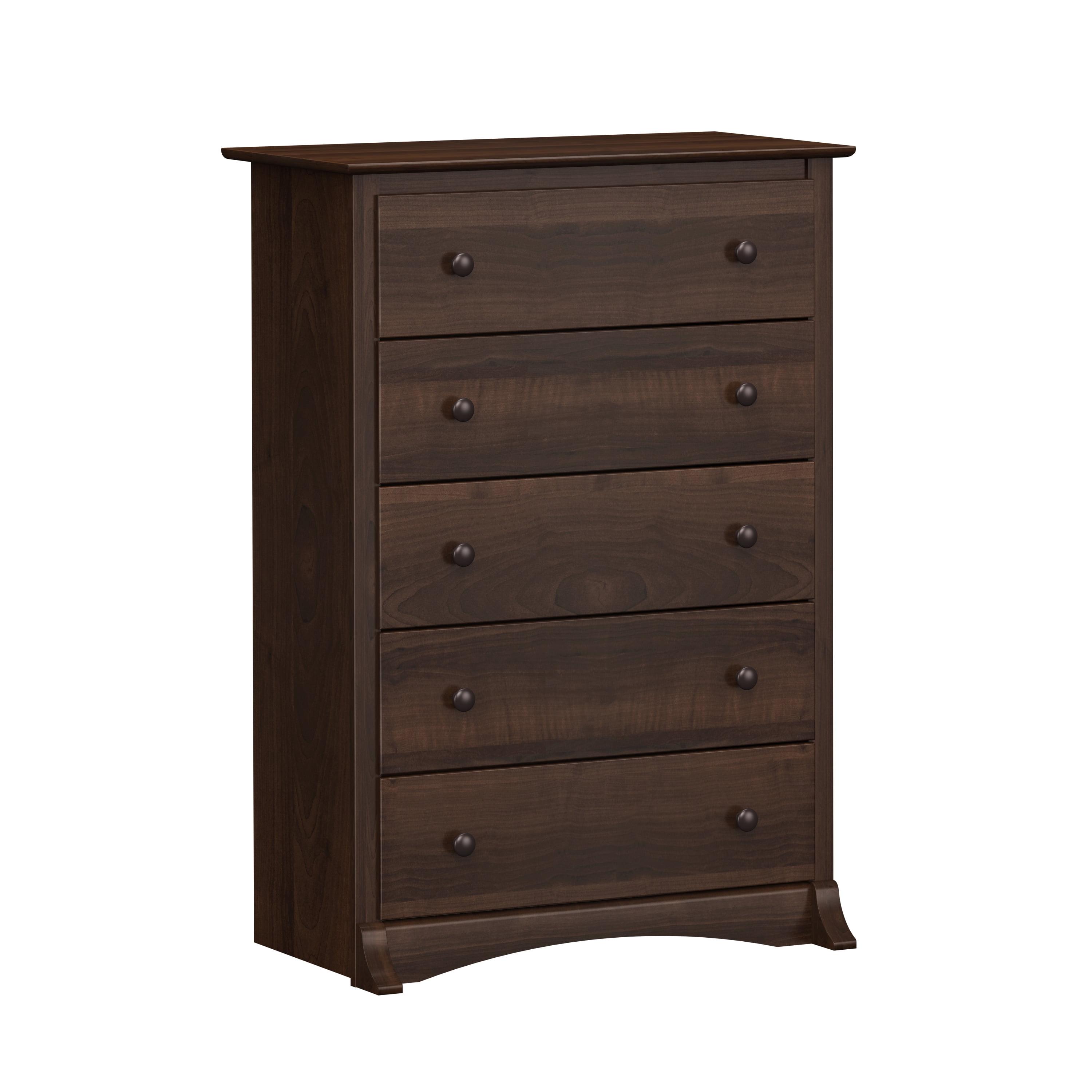 Prepac Fremont Espresso 5-Drawer Chest Dresser for Bedroom for Kids & Adults, 17.75"Dx31.5"Wx44.75"H