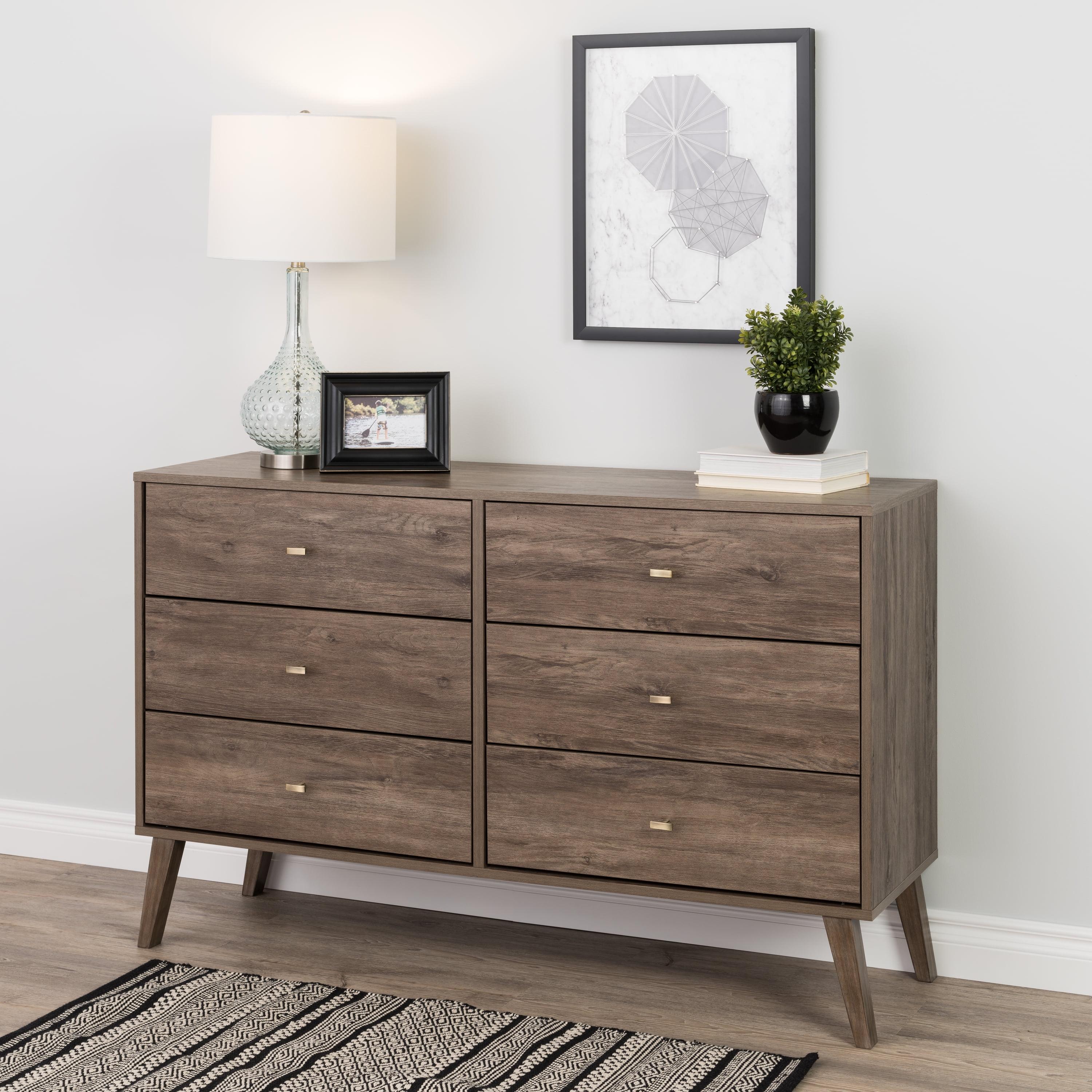 Mid Century Modern 6 Drawer Dresser - Prepac