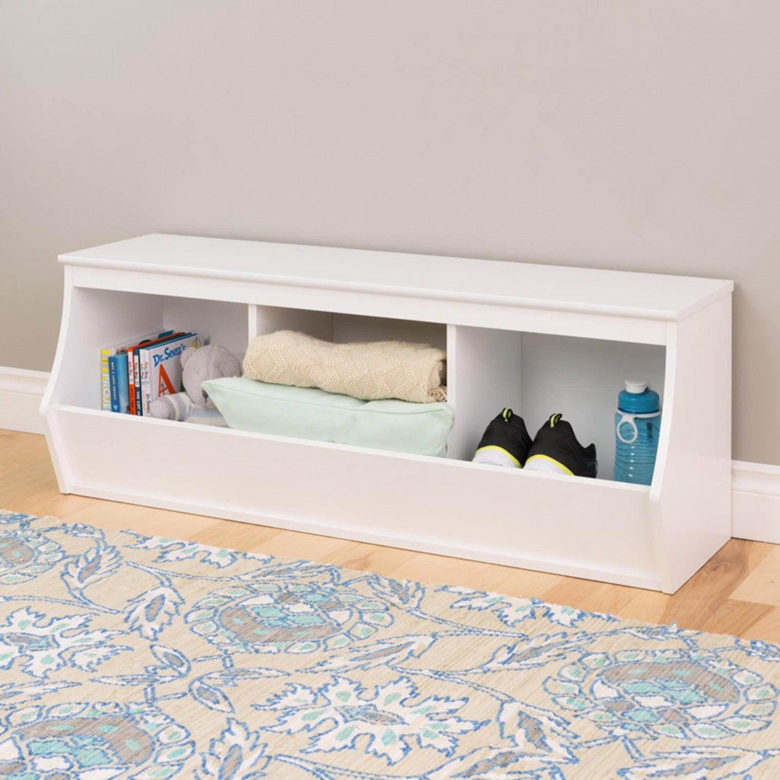 Fremont Entryway Storage Cubbie 3 Bin White - Prepac: Modular Shelving, Stackable Organizer, MDF Laminate Finish