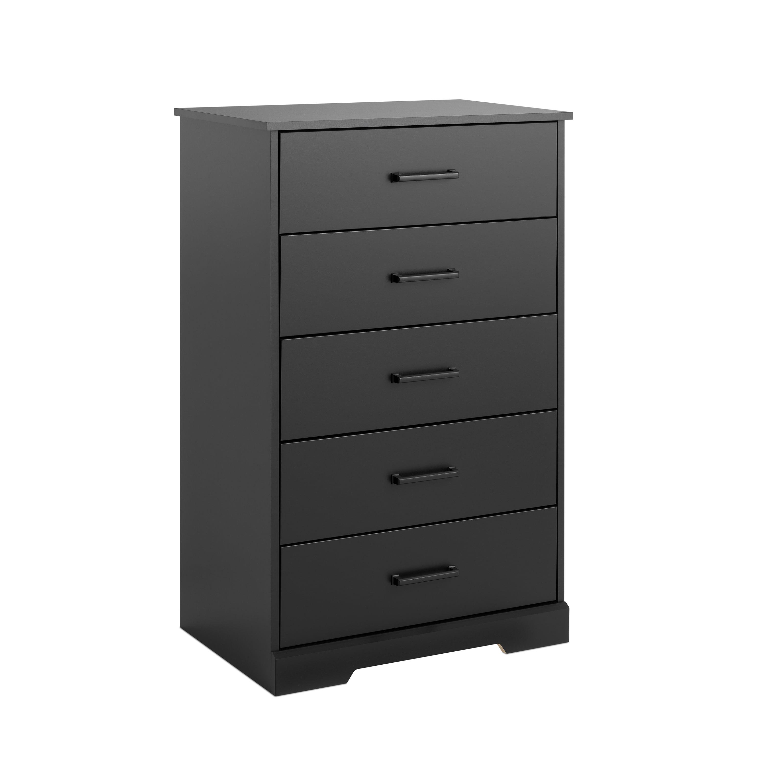 Black Farmhouse Vertical 5-Drawer Dresser