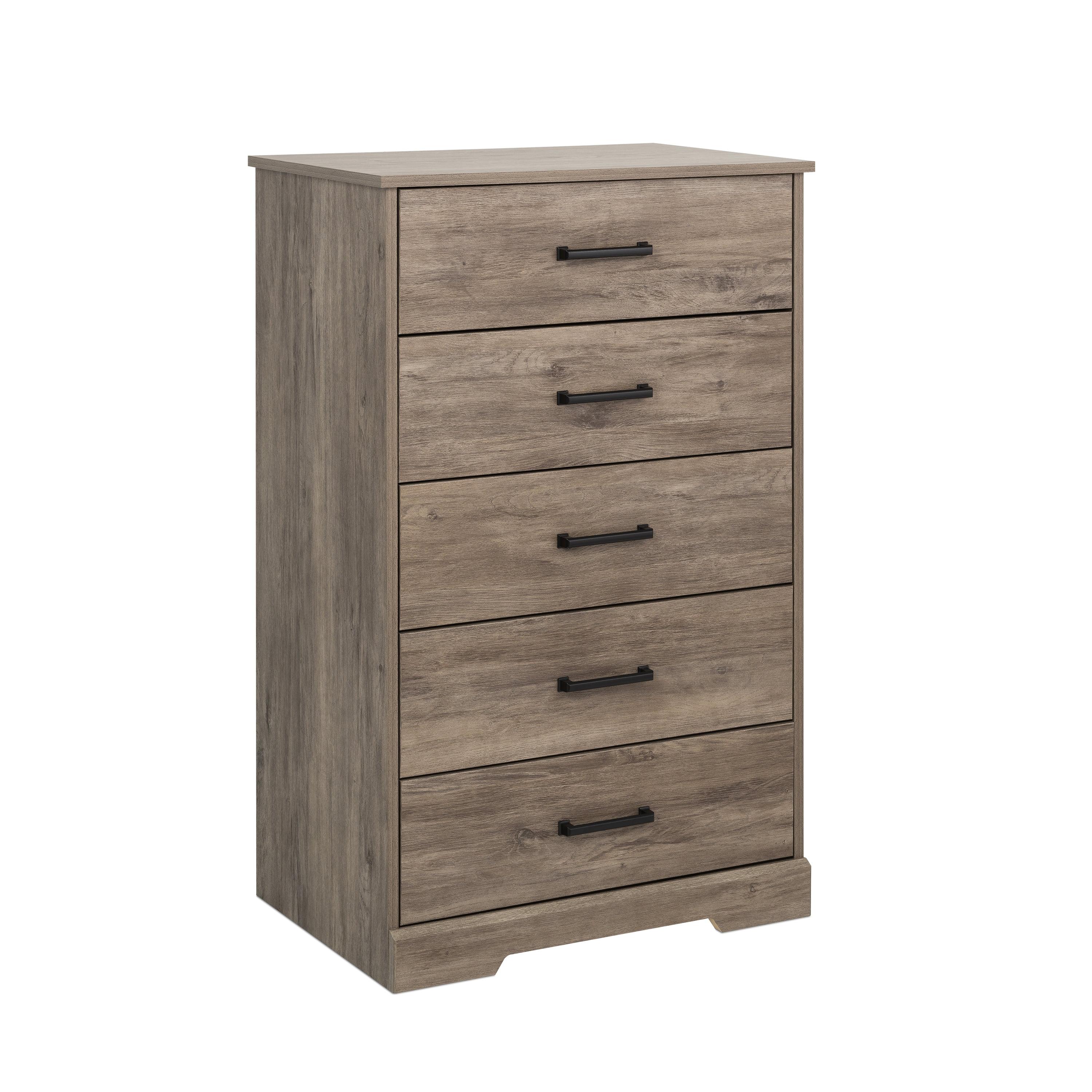 Rustic Brown Farmhouse 5-Drawer Vertical Dresser