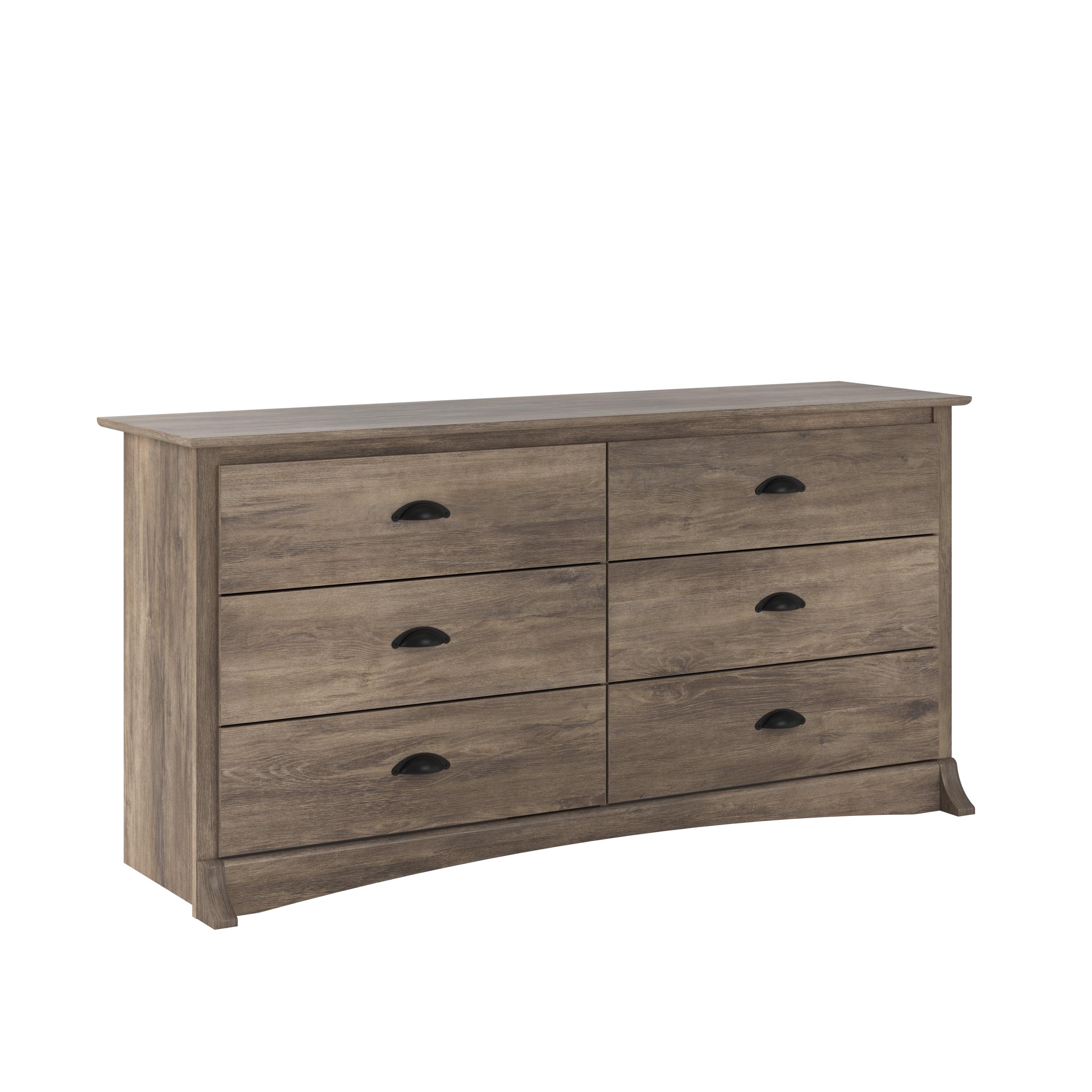 Salt Spring 6 Drawer Dresser Drifted Gray - Prepac