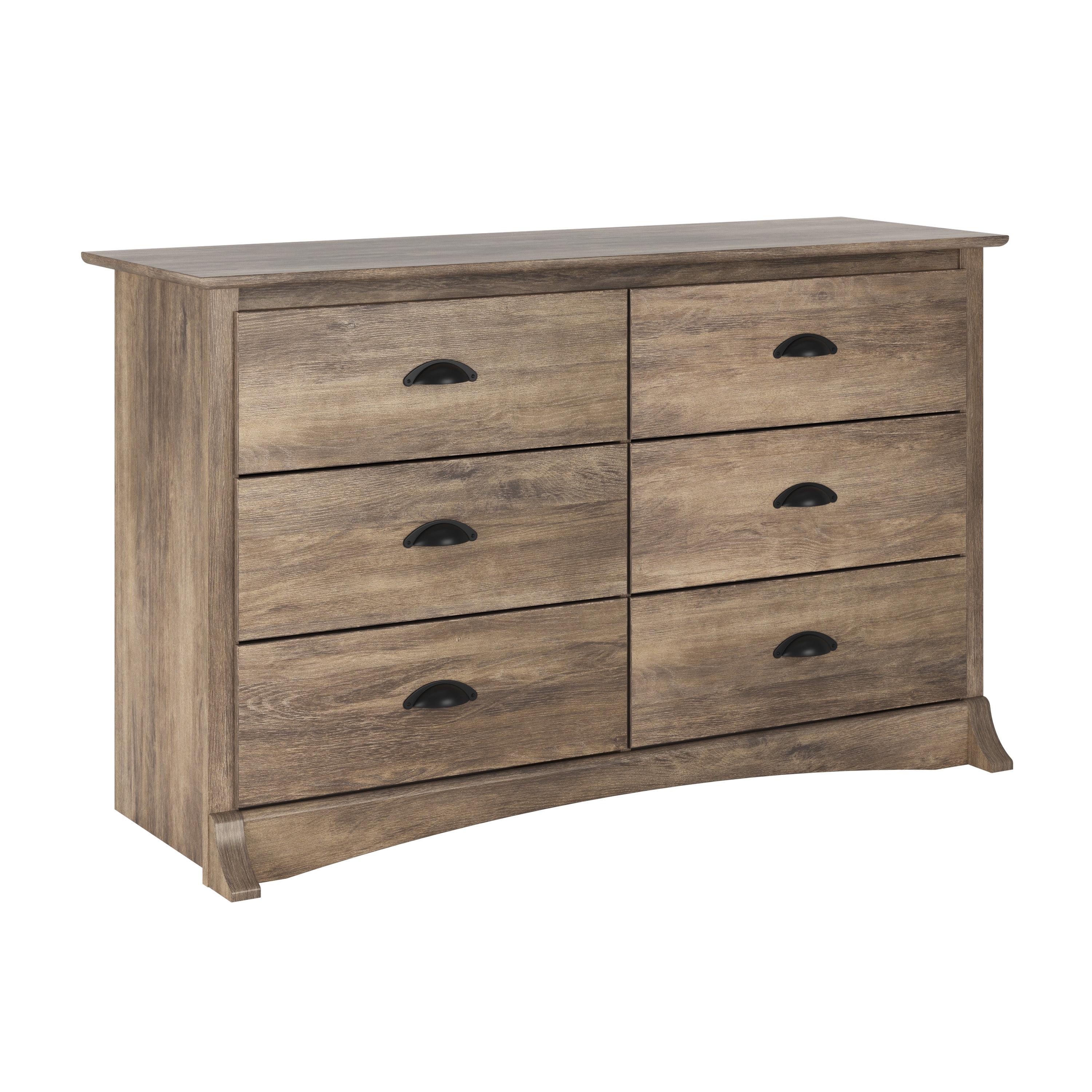 Salt Spring 6 Drawer Condo Dresser Drifted Gray - Prepac: Youthful Storage, Laminated Composite Wood