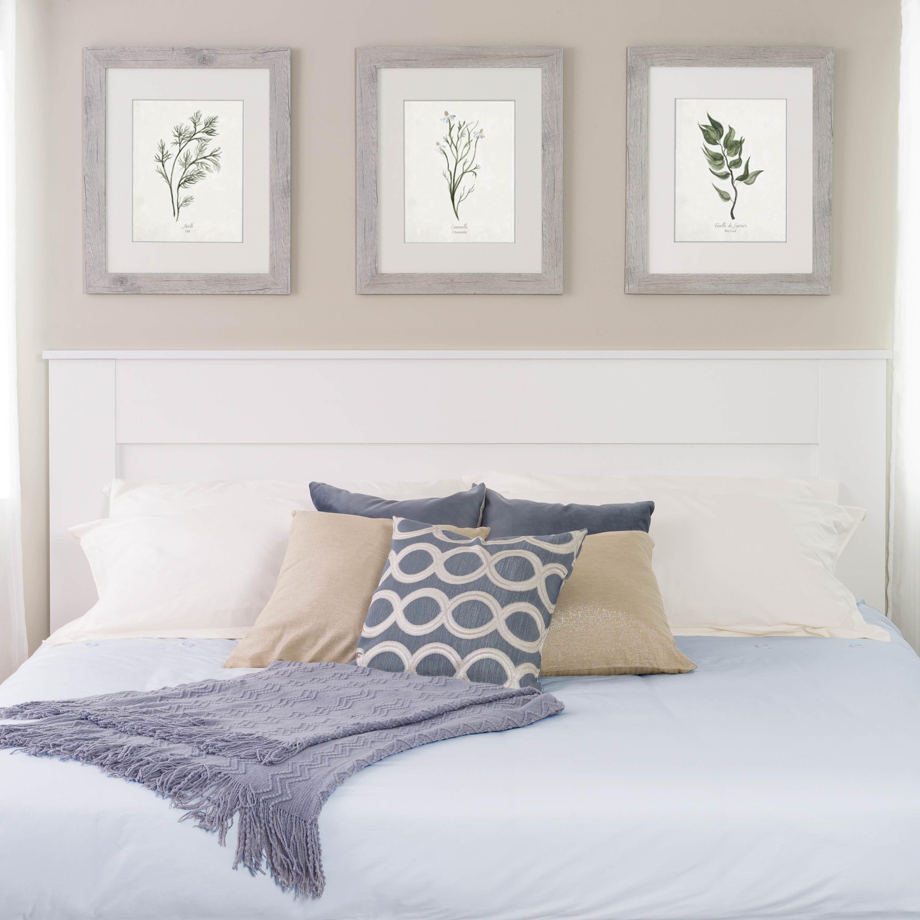 Prepac King Flat Panel Headboard White : 5-Year Warranty, MDF Construction, Spot Clean, King Size