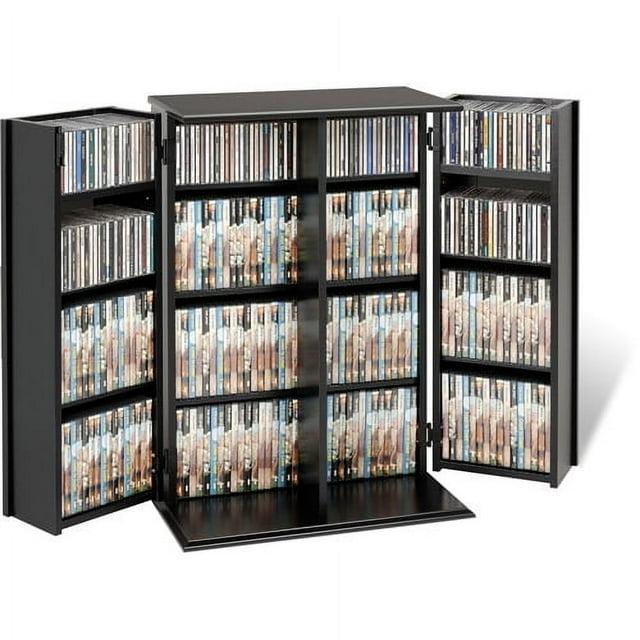 Locking Media Storage Cabinet Black - Prepac