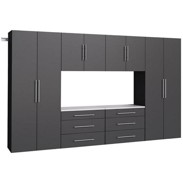 6pc 120" Hangups Storage Cabinet Set Black - Prepac: Wall Mounted, Workshop Organization, Secure Mounting