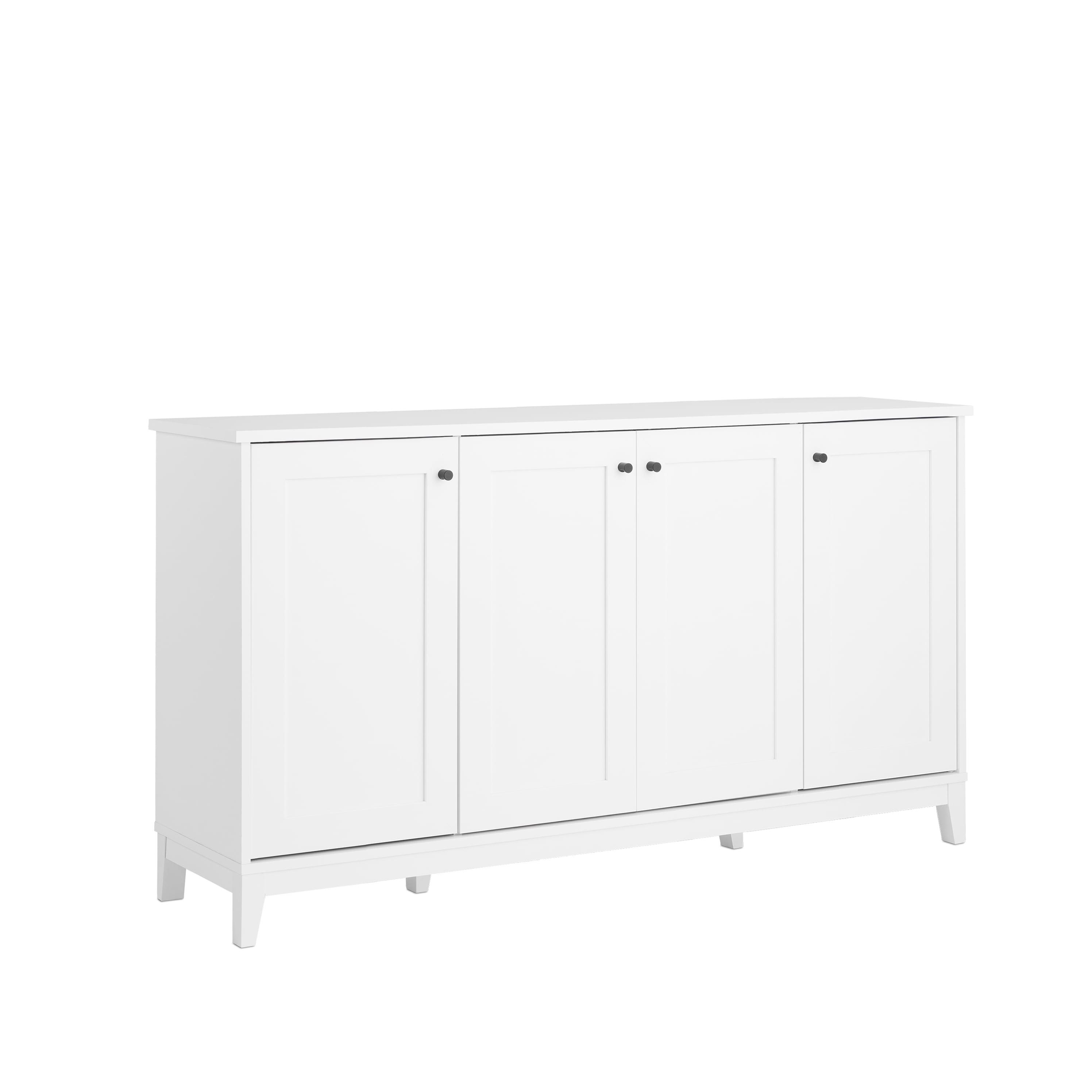 4 Panel Door Console Table Storage Cabinet with Doors and Shelves, Sideboard Storage Cabinet