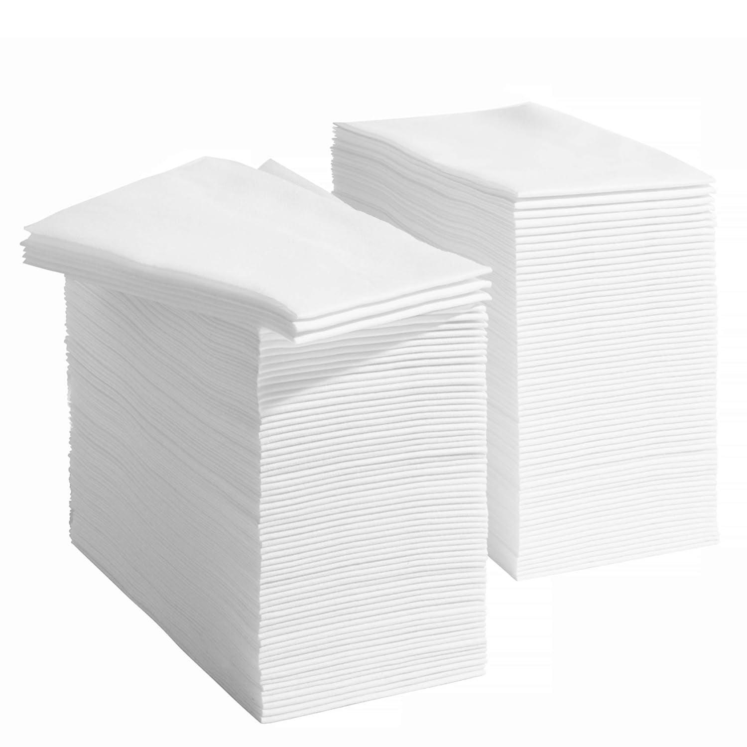 Prestee Feel Disposable Napkins-50 Linen, White