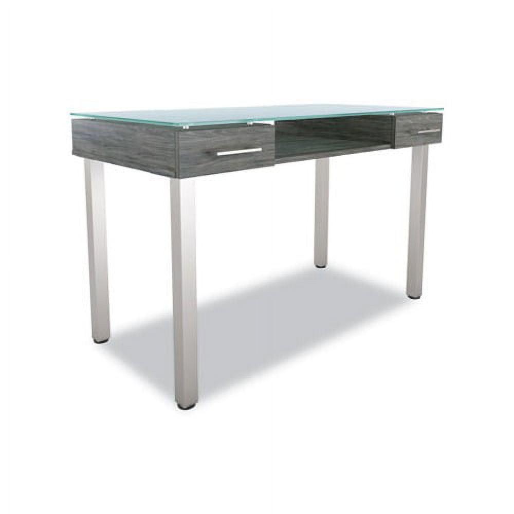 Prestige Glass Writing Desk 47.1" x 23.5" x 29.5", Gray