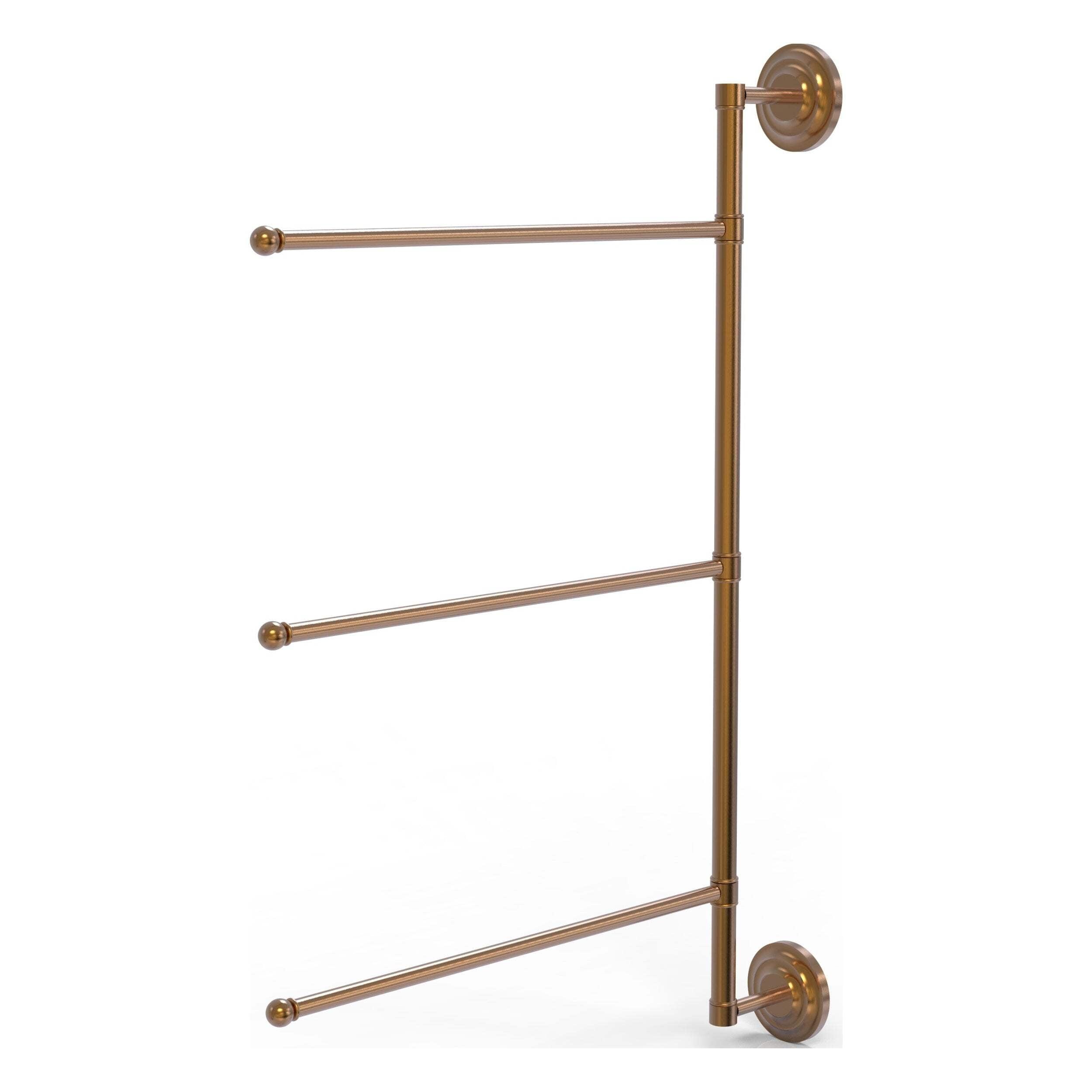 Bronze Triple Swing Arm Wall Mounted Towel Bar