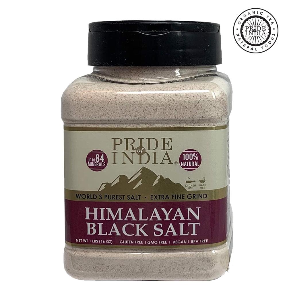 PRIDE OF INDIA Black Salt-Extra Fine Grind PACK of 1 - 16 Oz