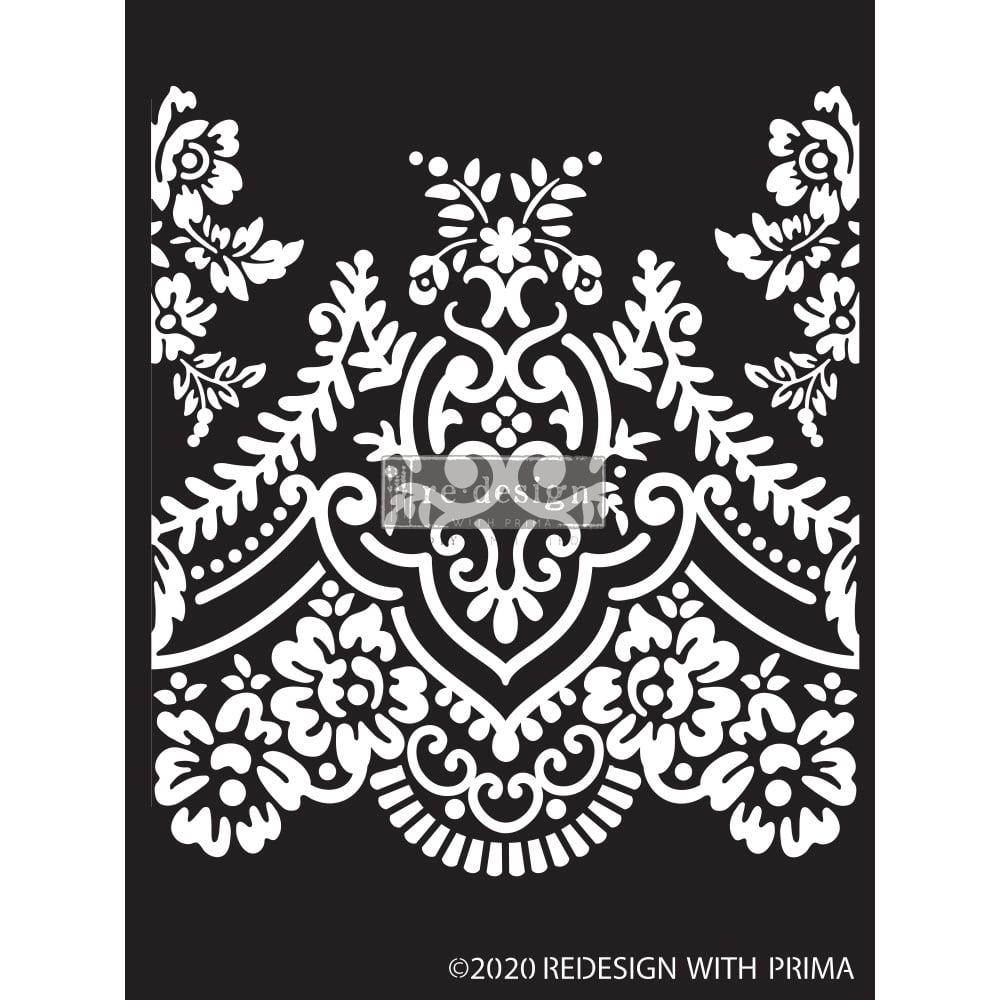 Prima Marketing Re-Design Decor Stencil 9"X13.5"-Elegant Lace