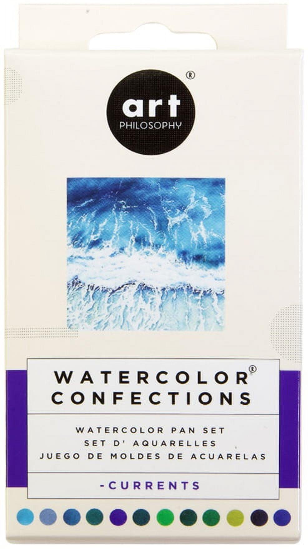 Currents 12-Count Watercolor Pans in Metal Tin