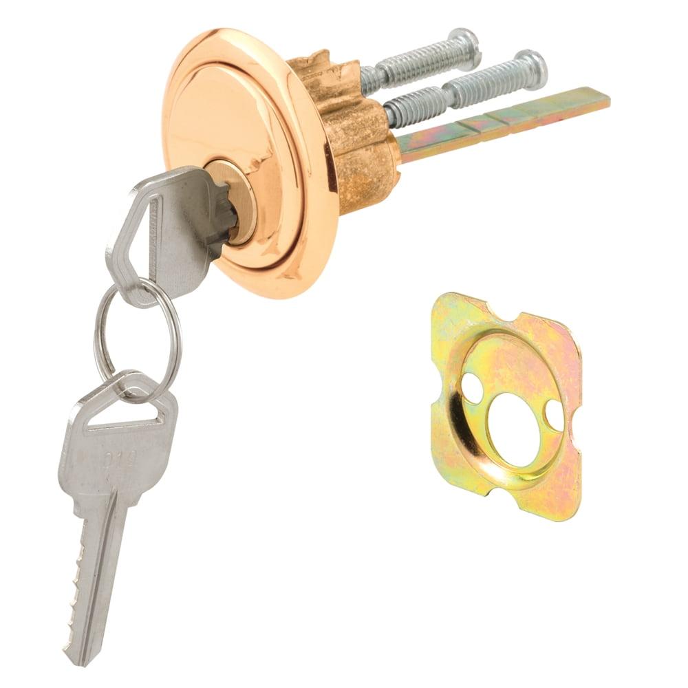 Brass-Plated Keyed Rim Cylinder Lock with 5-Pin Tumbler