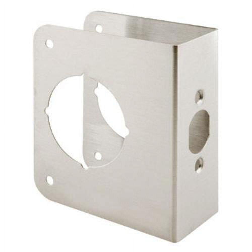 1-3/4 in. x 4-1/2 in. Thick Solid Brass Lock and Door Reinforcer, 2-1/8 in. Single Bore, 2-3/8 in. Backset