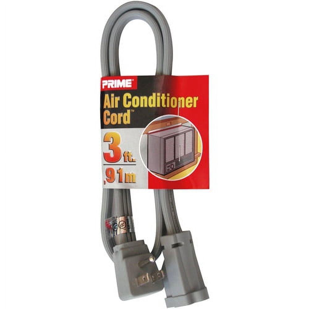 Prime 3-Foot Gray Vinyl Air Conditioner Extension Cord